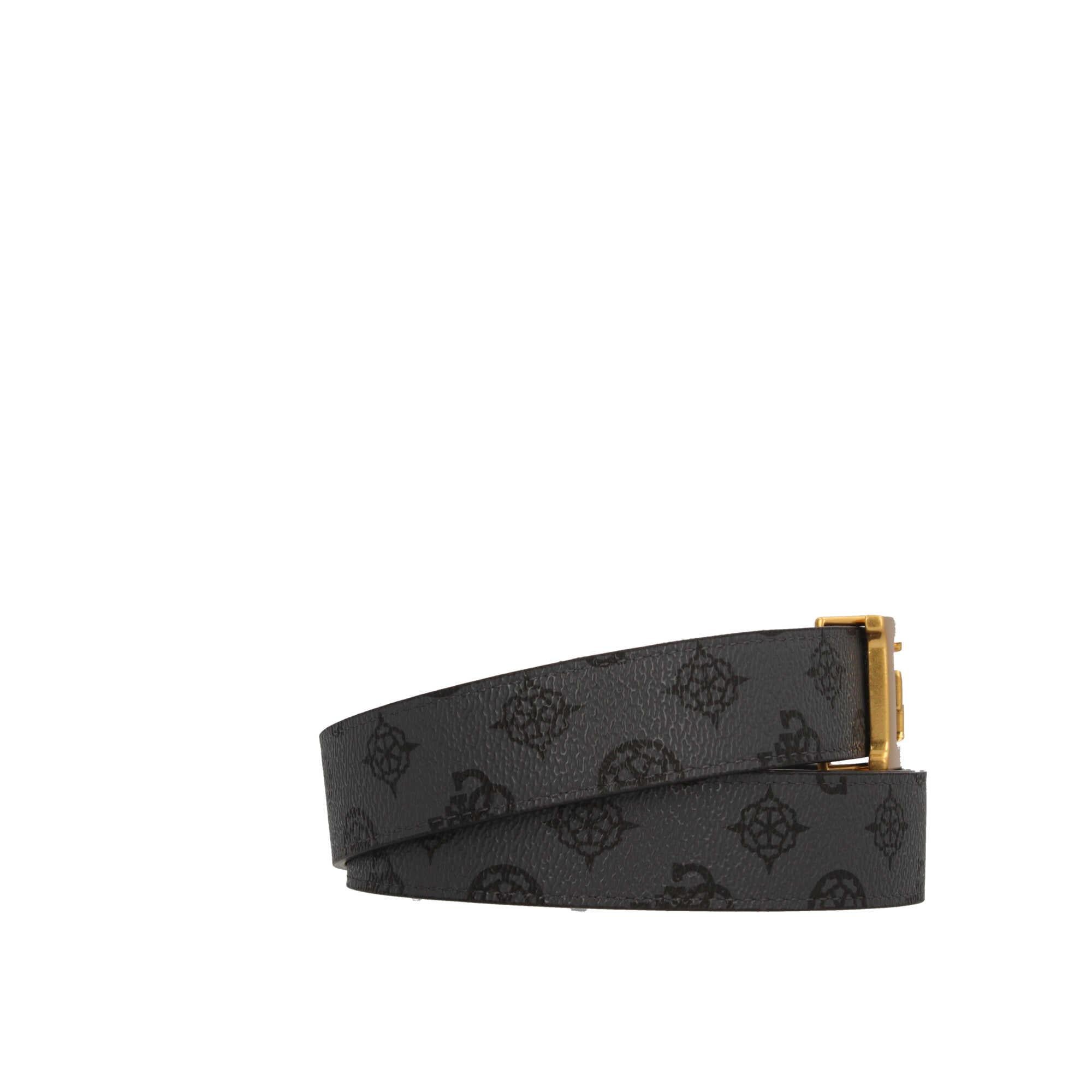 Cintura Guess Monogram con Fibbia Rettangolare Dorata