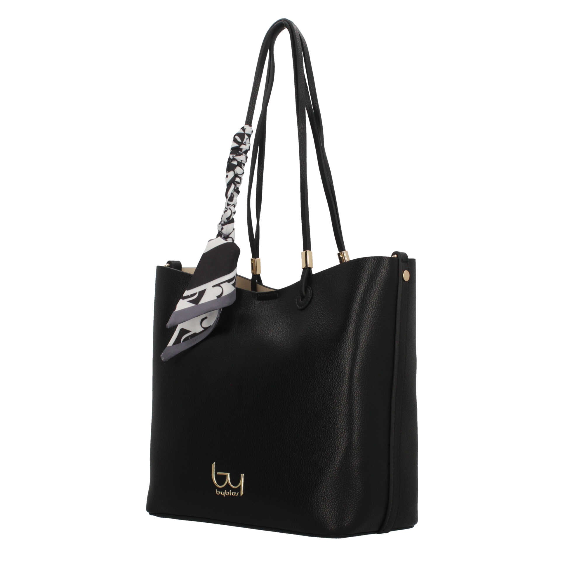 Borsa shopping con foulard removibile e chiusura zip BY BYBLOS