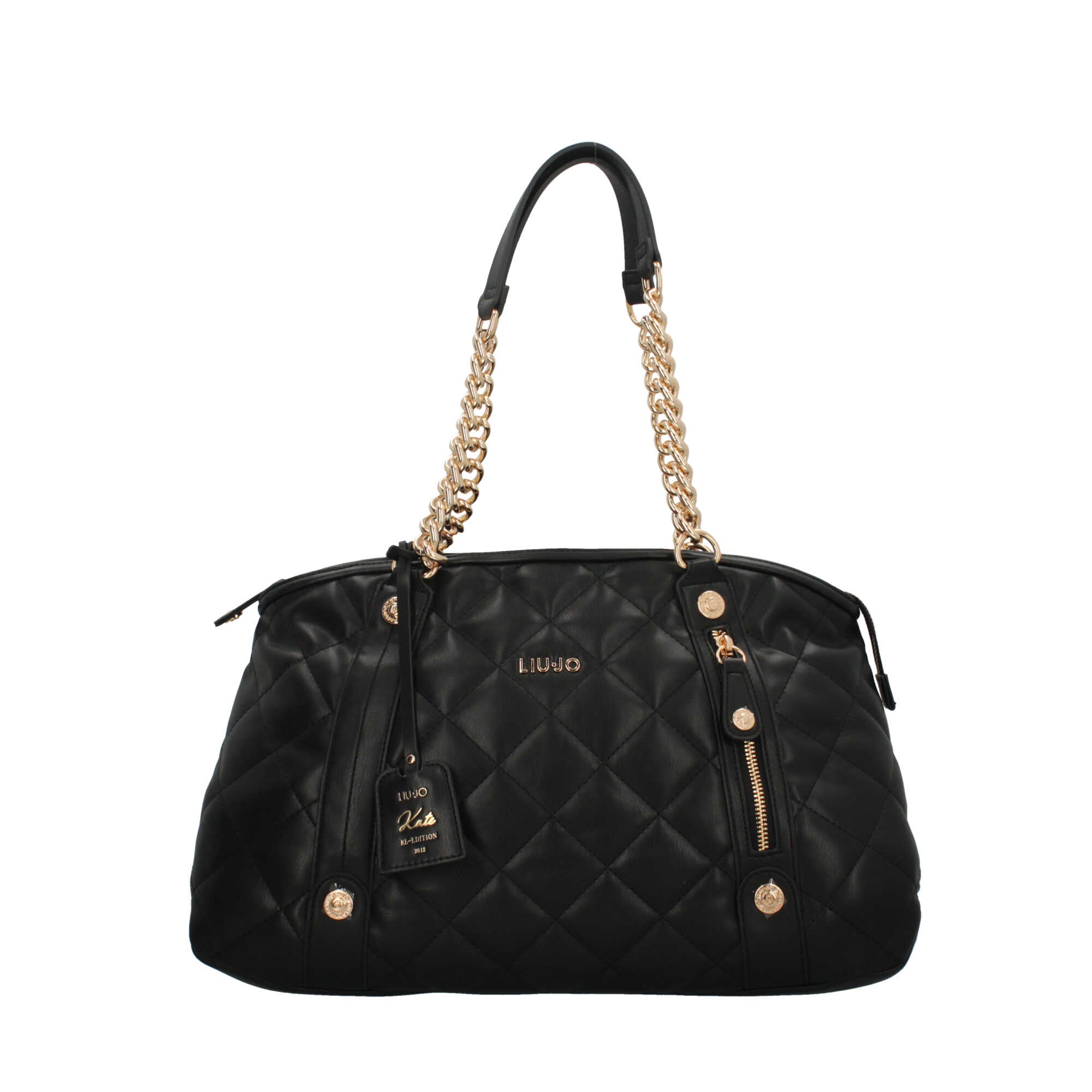 Borsa Shopper Donna Liu Jo con Trapuntatura e Dettagli in Metallo Nero TU | Giò Fashion