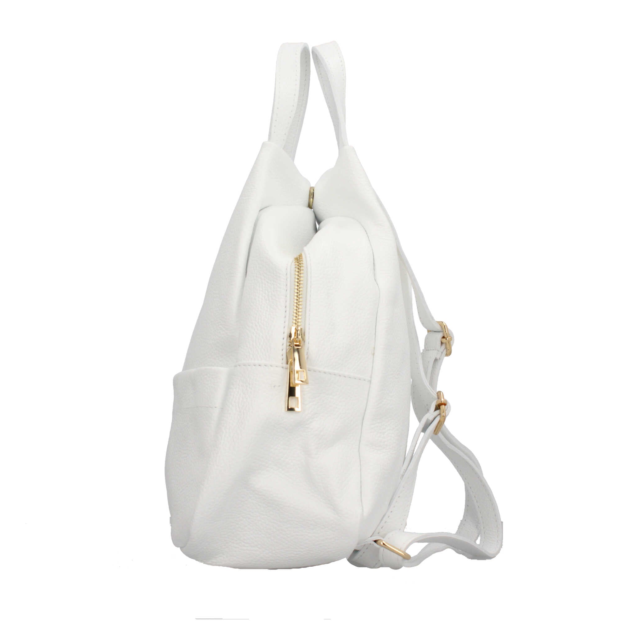 Zaino in pelle con chiusura zip Mde In Italy