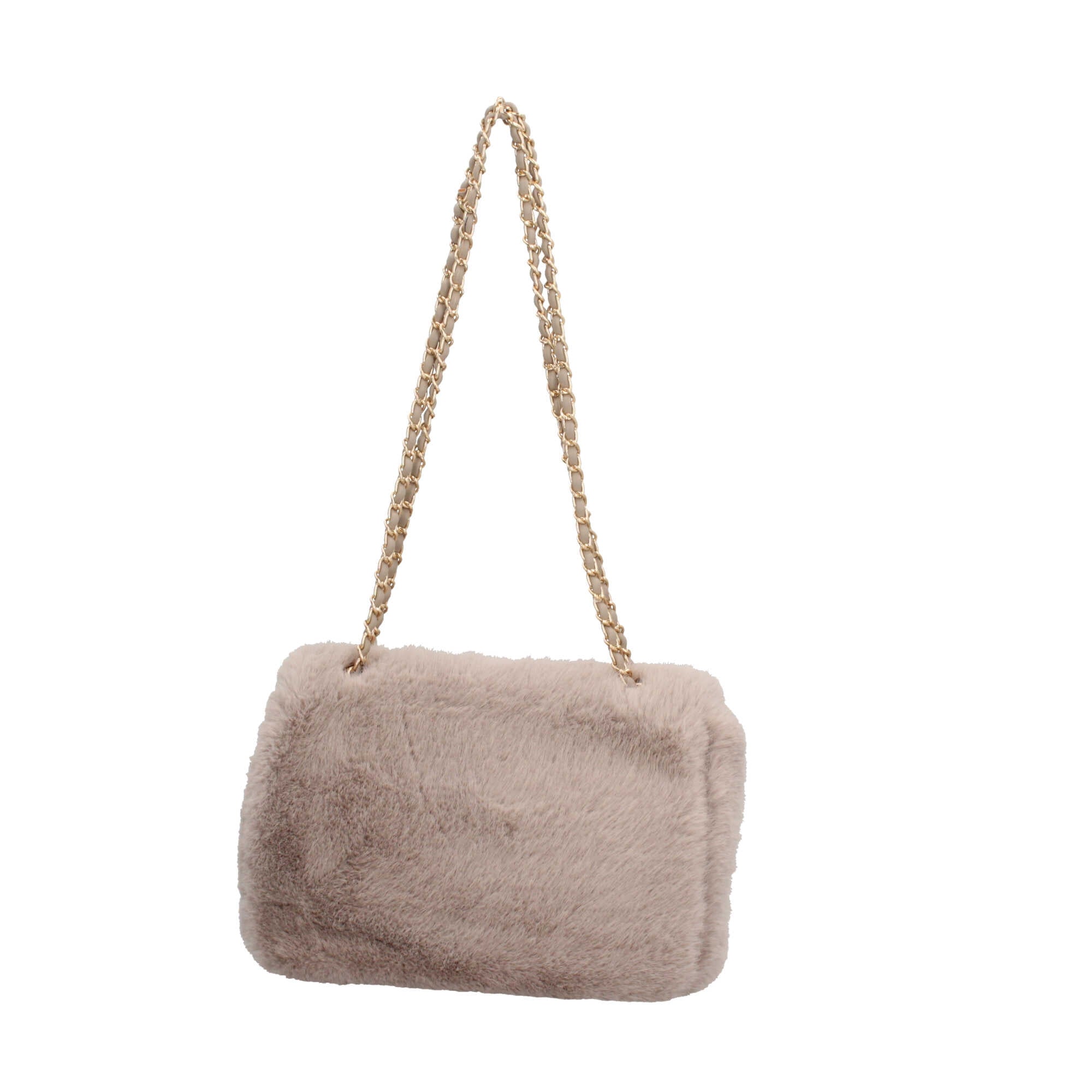 Borsa a tracolla in pelliccia sintetica con catena Mimi Mua