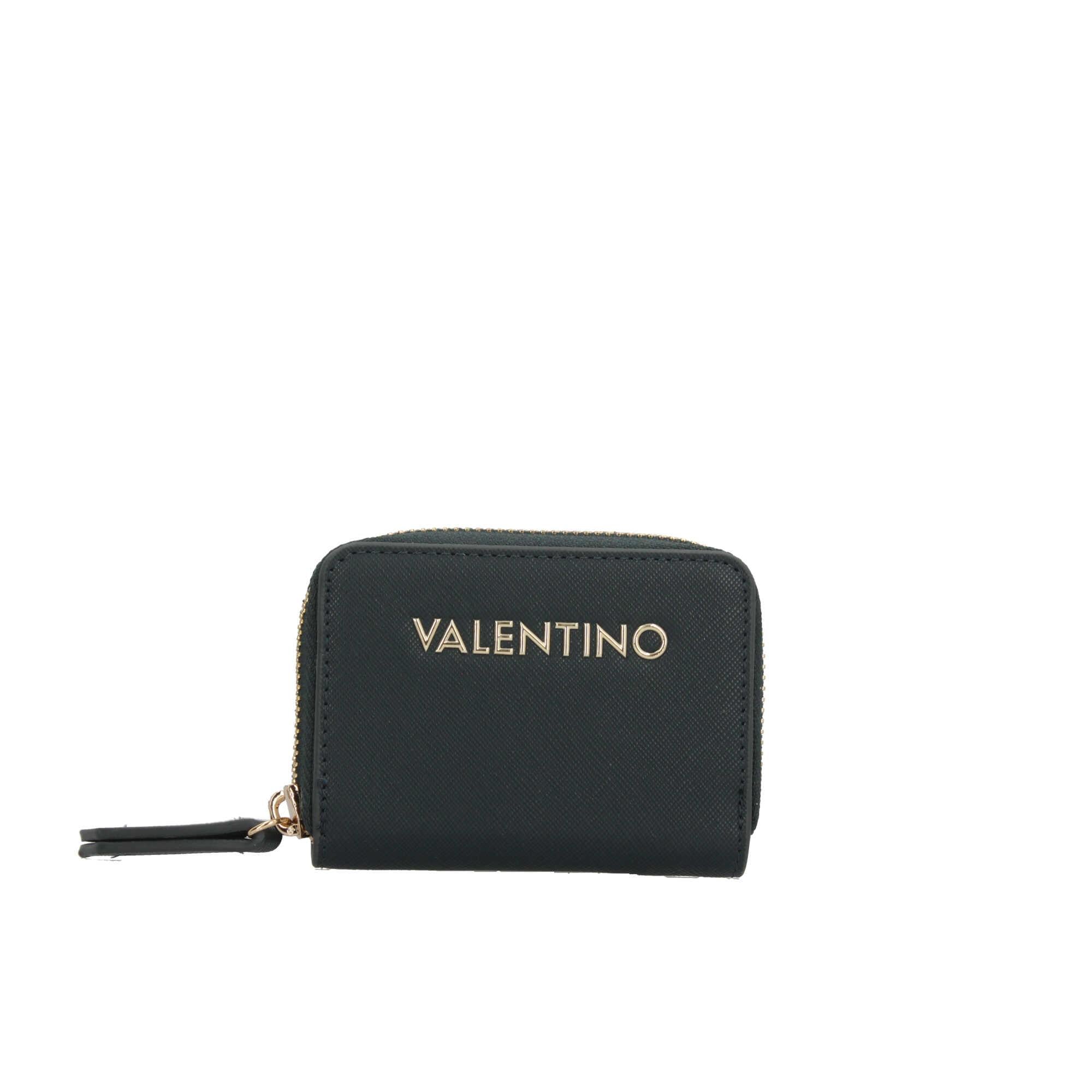Portafoglio compatto Valentino con chiusura a zip
