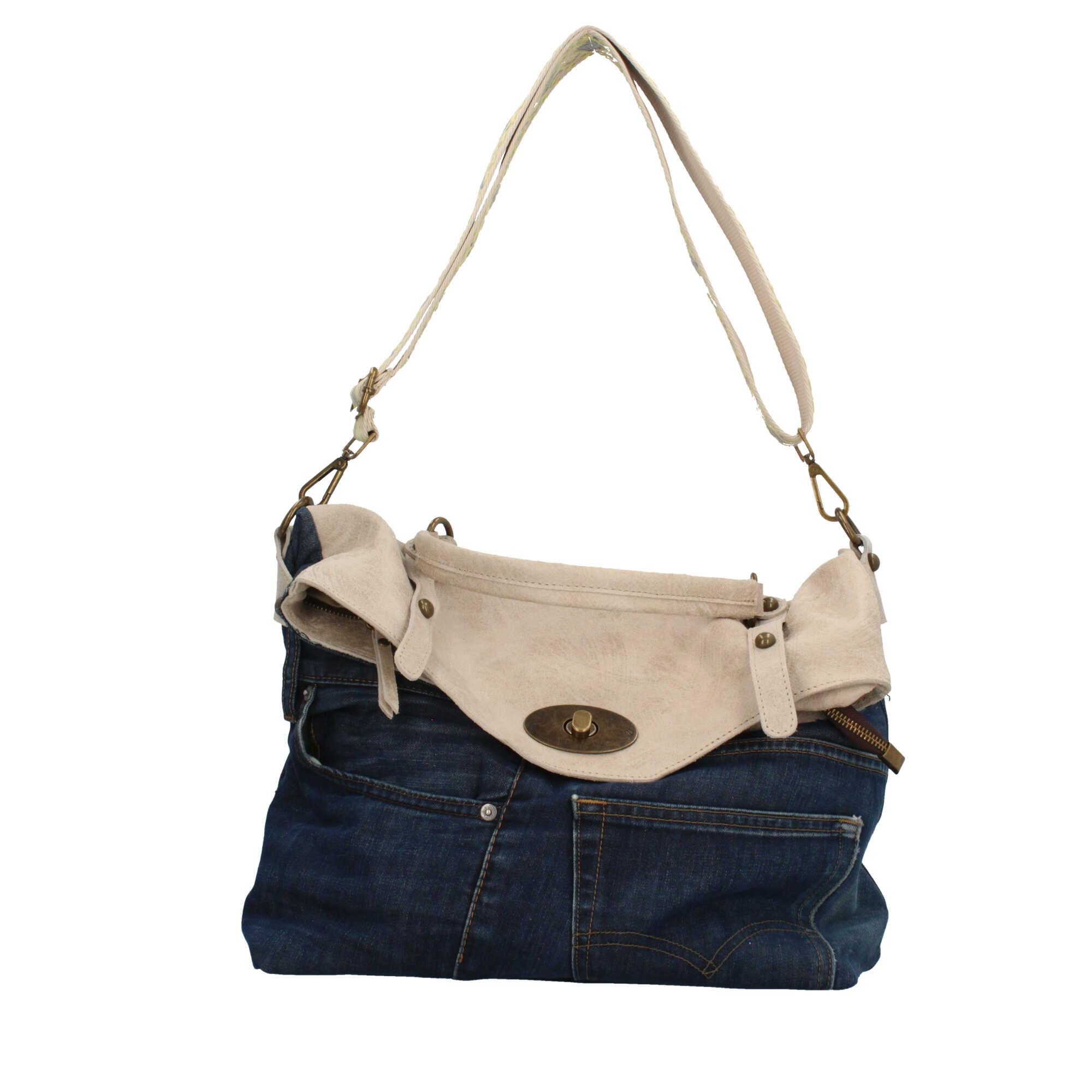 Borsa a mano con tracolla removibile Made In Italy