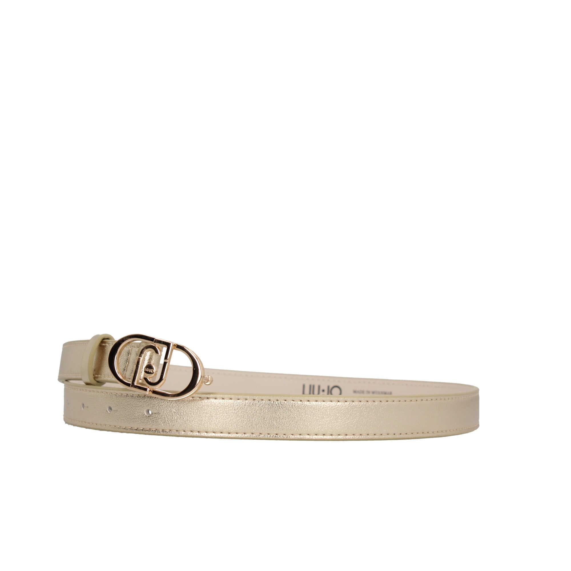 Cintura Elegante Sottile in Pelle con Fibbia Decorativa per Donna