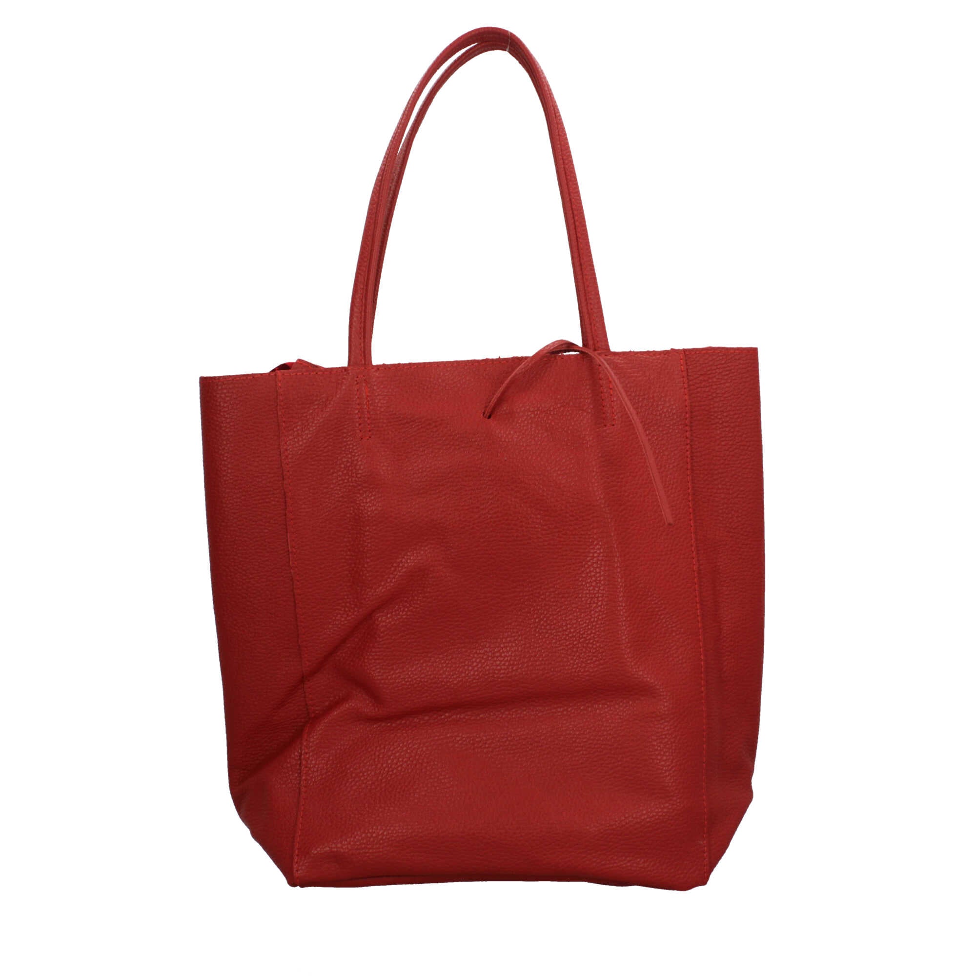 Shopper in pelle martellata Made in Italy dal design essenziale