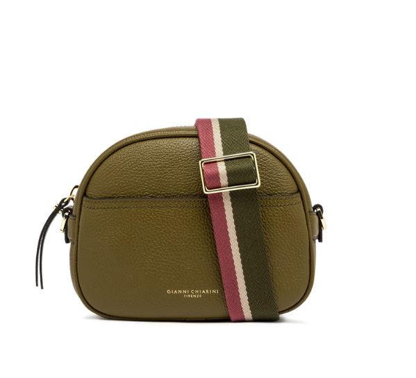 Gianni Chiarini Nina Borsa a Tracolla in Pelle Martellata con Tracolla Regolabile
