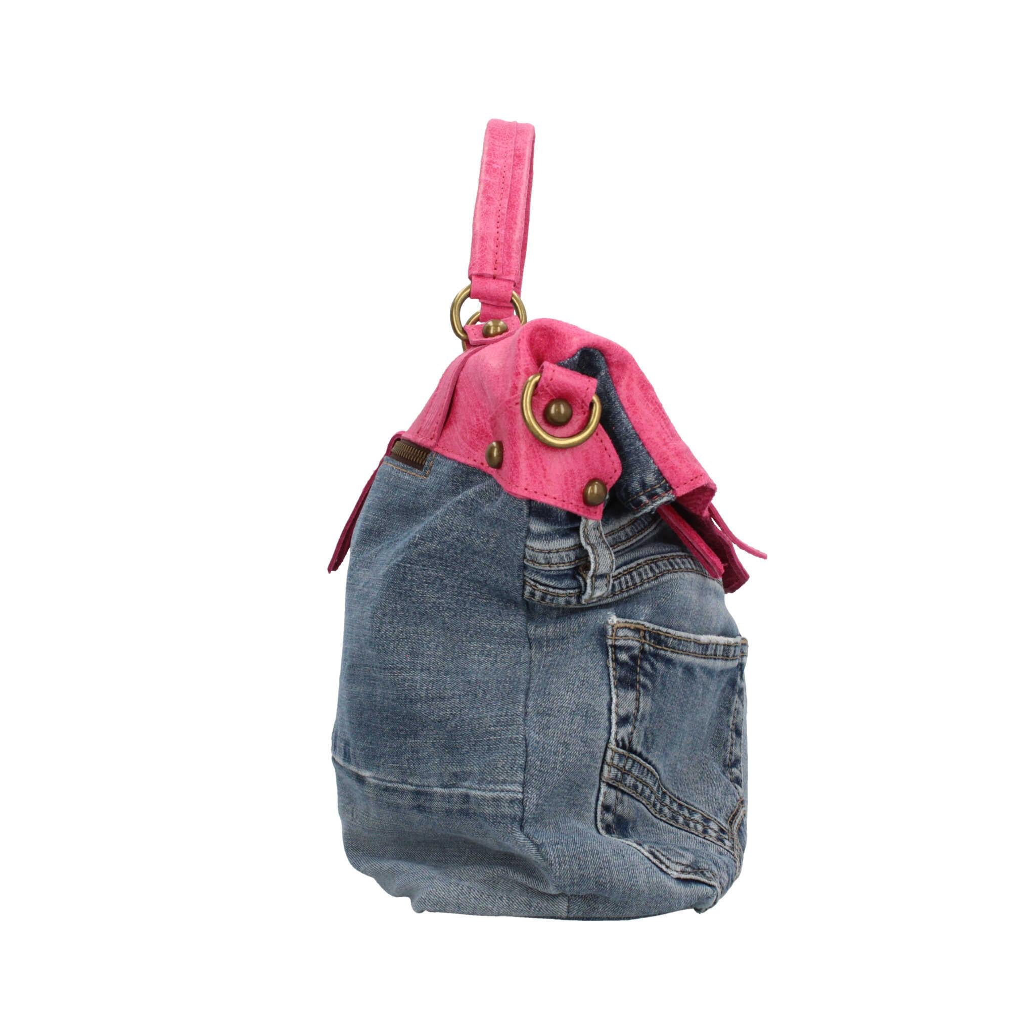 Borsa a mano in jeans Made in italy