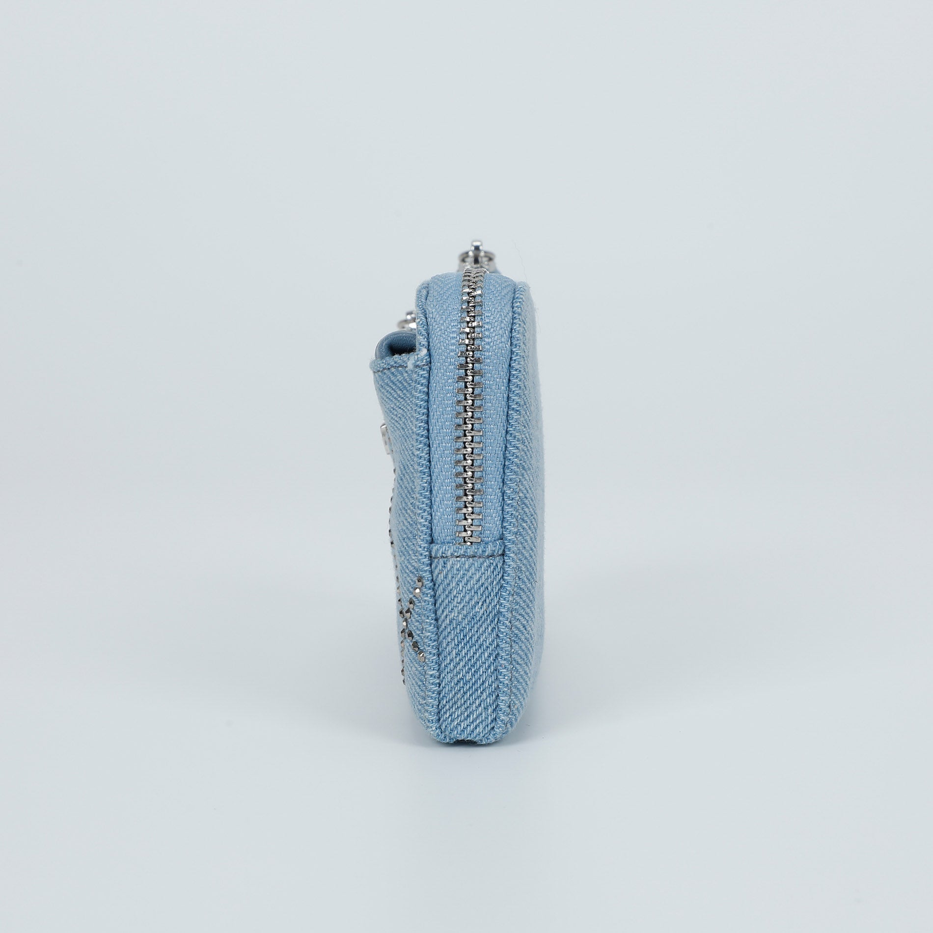 Portafoglio Mimi Mua piccolo in jeans con zip