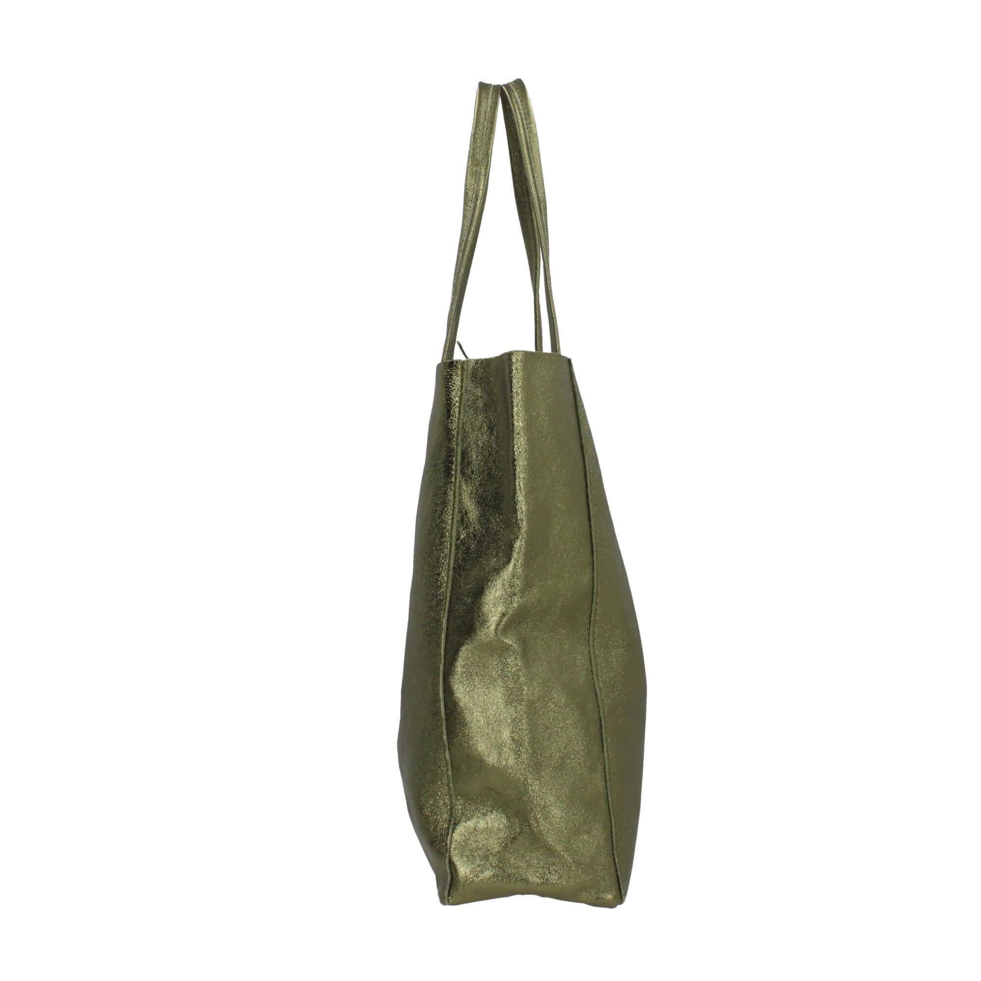 Borse shopping a spalla in vera pelle Made In Italy