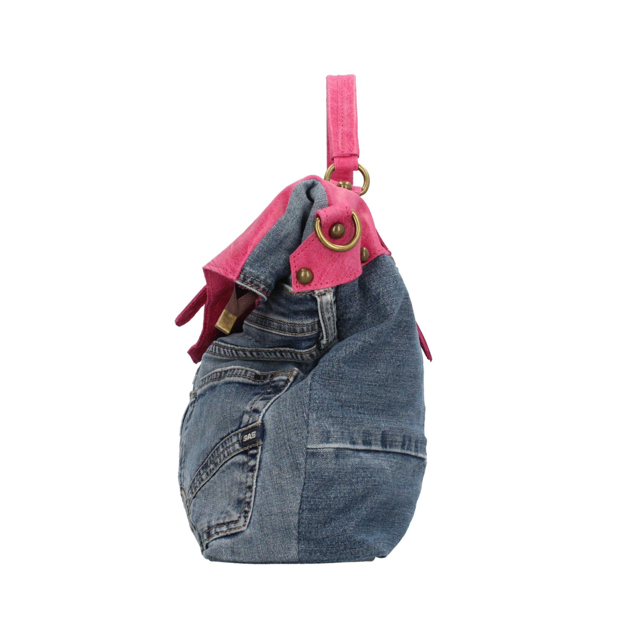 Borsa a mano in jeans Made in italy