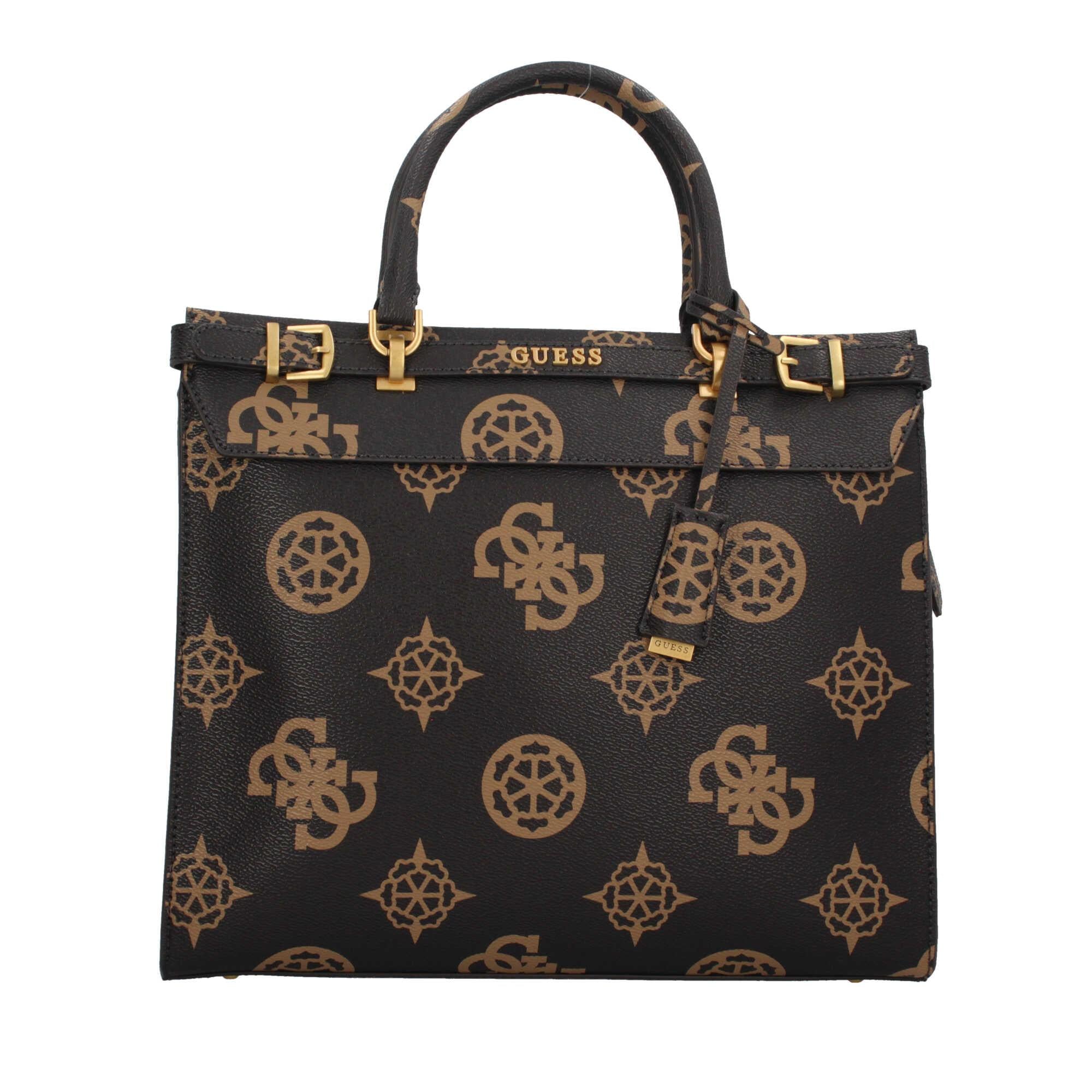 Borsa a Mano Elegante Guess in Tinta Chiara con Monogramma