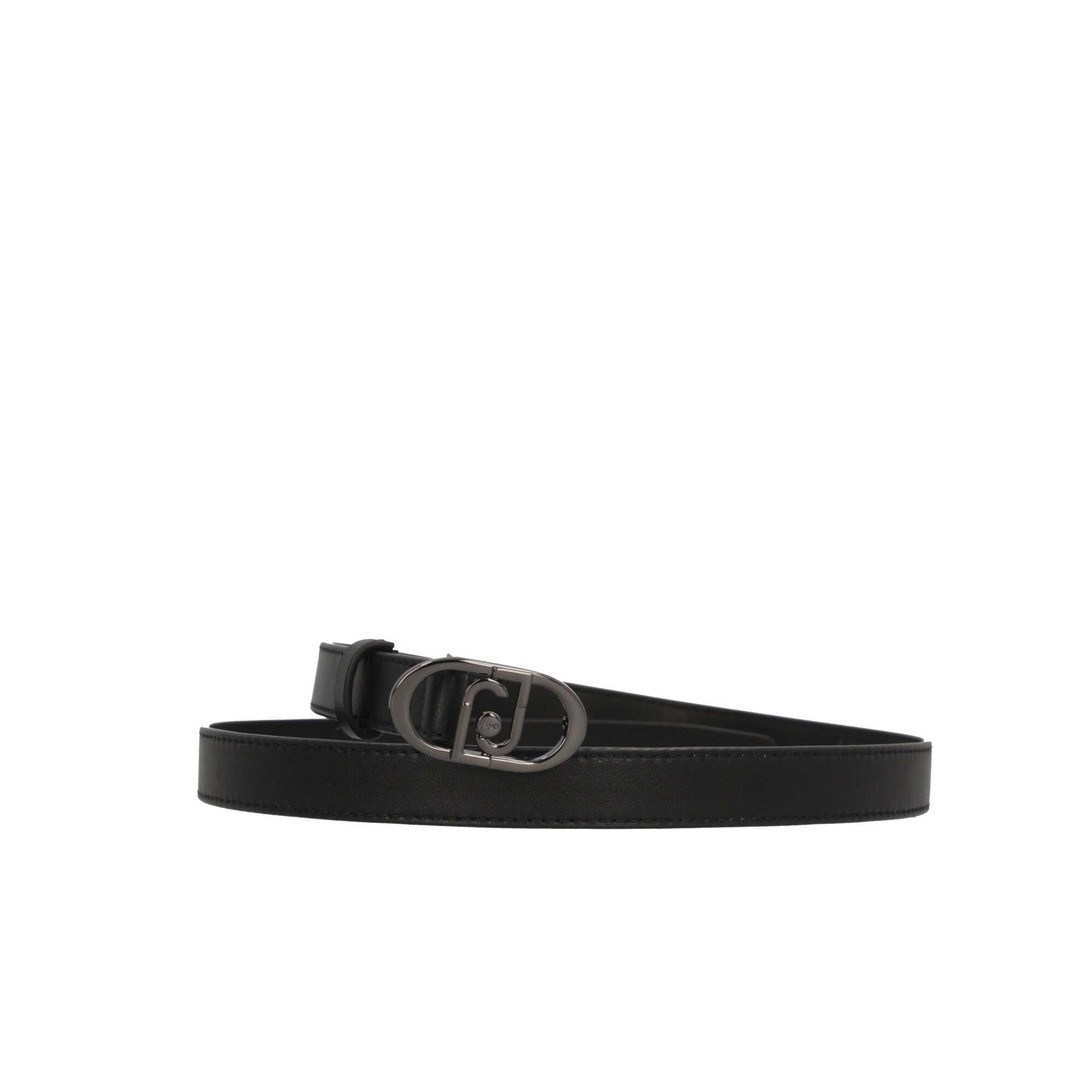 Cintura Elegante Sottile in Pelle con Fibbia Decorativa per Donna