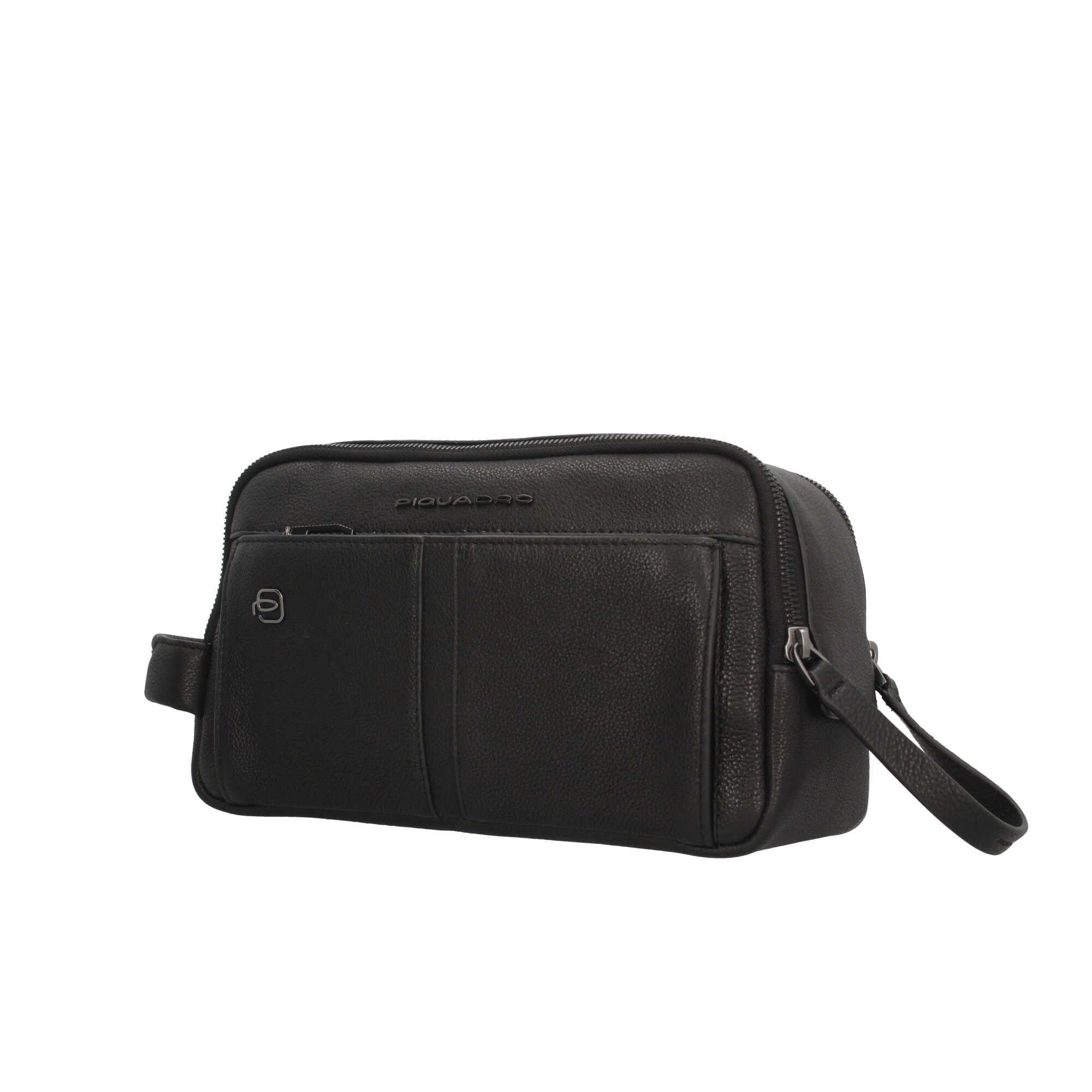 Piquadro Pochette in Pelle con Manico Cucito