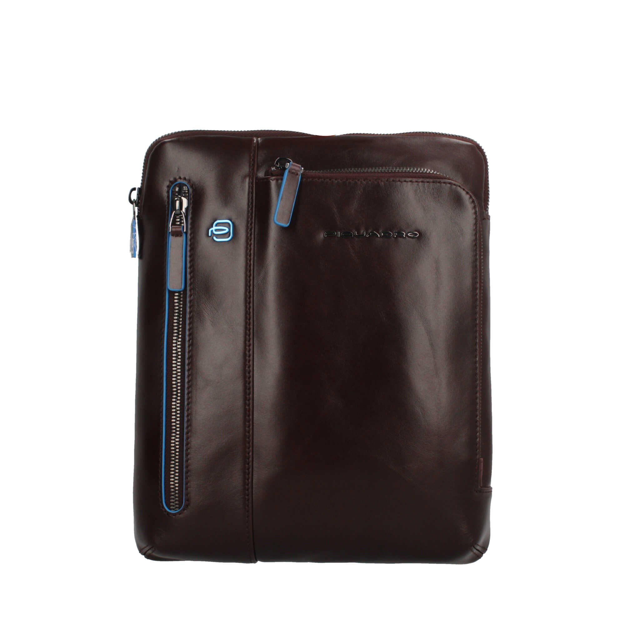 Borsa a tracolla in pelle Piquadro con tasche multiple