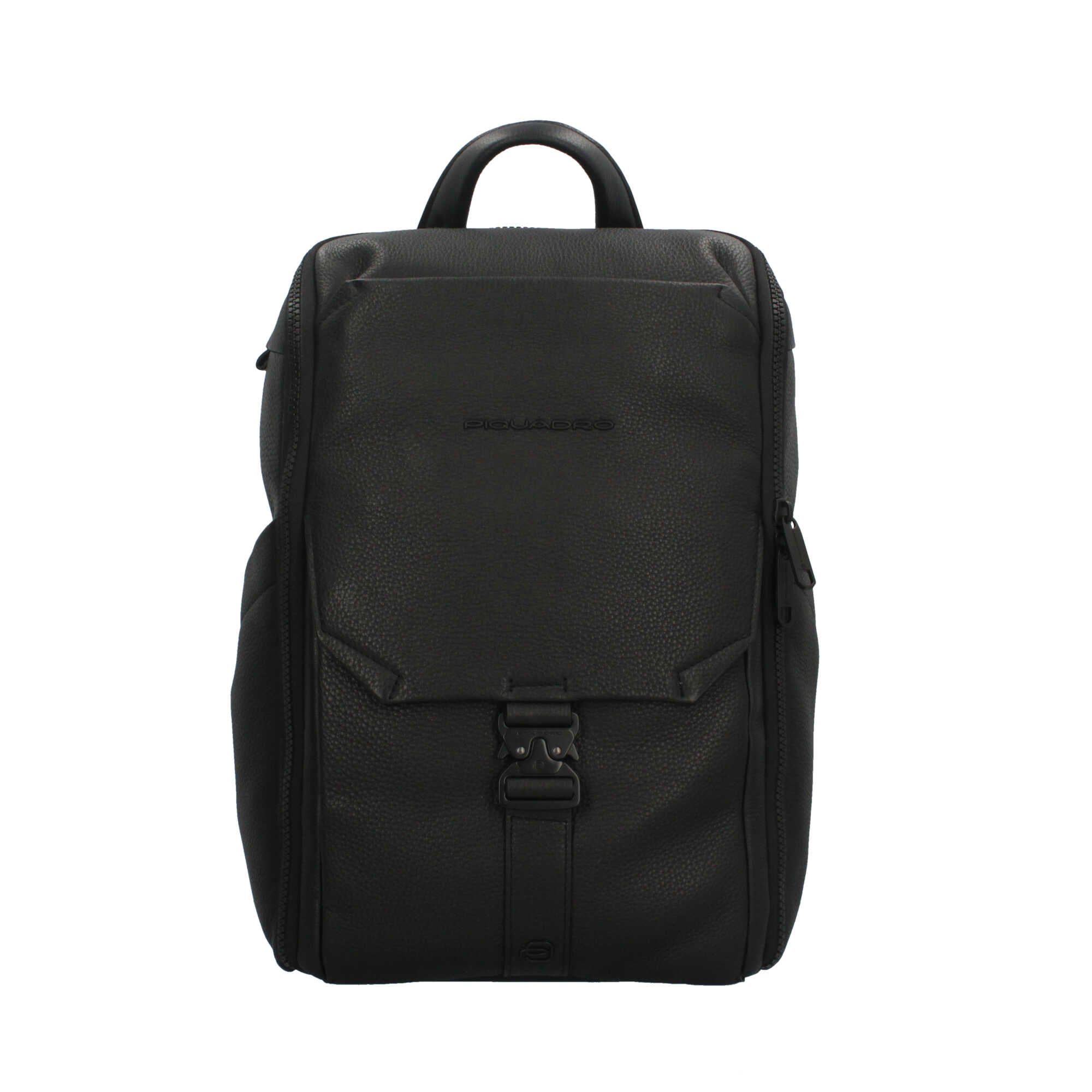 Piquadro zaino in pelle per laptop 13,3" con protezione antiurto e RFID