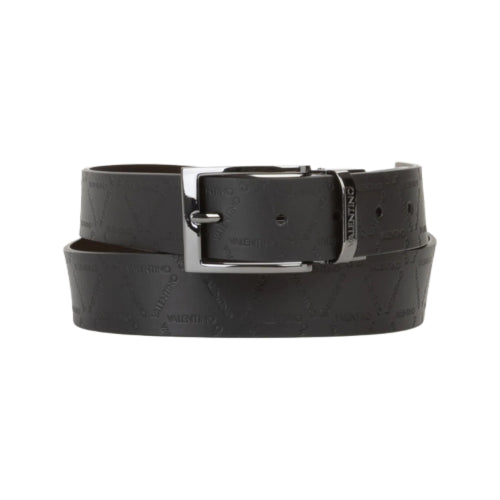 Cintura Uomo Mario Valentino Reversibile con Fibbia Classica e Logo Inciso NERO S | Giò Fashion