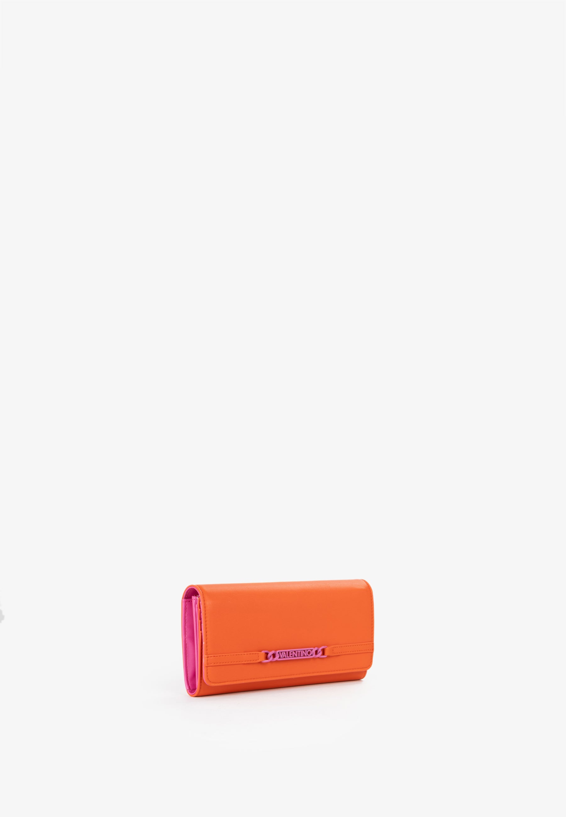 Portafoglio donna Mario Valentino elegante con patta e dettaglio frontale ARANCIO-FUXIA TU | Giò Fashion