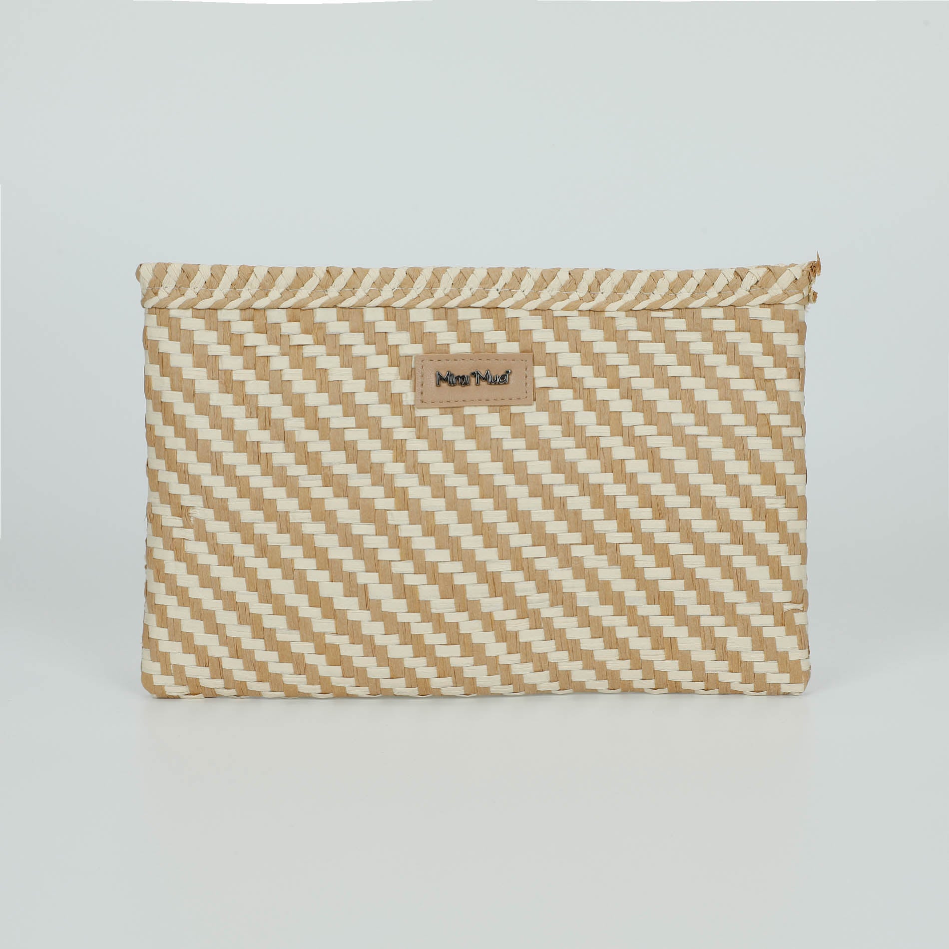 Mimi Mua pochette in paglia intrecciata