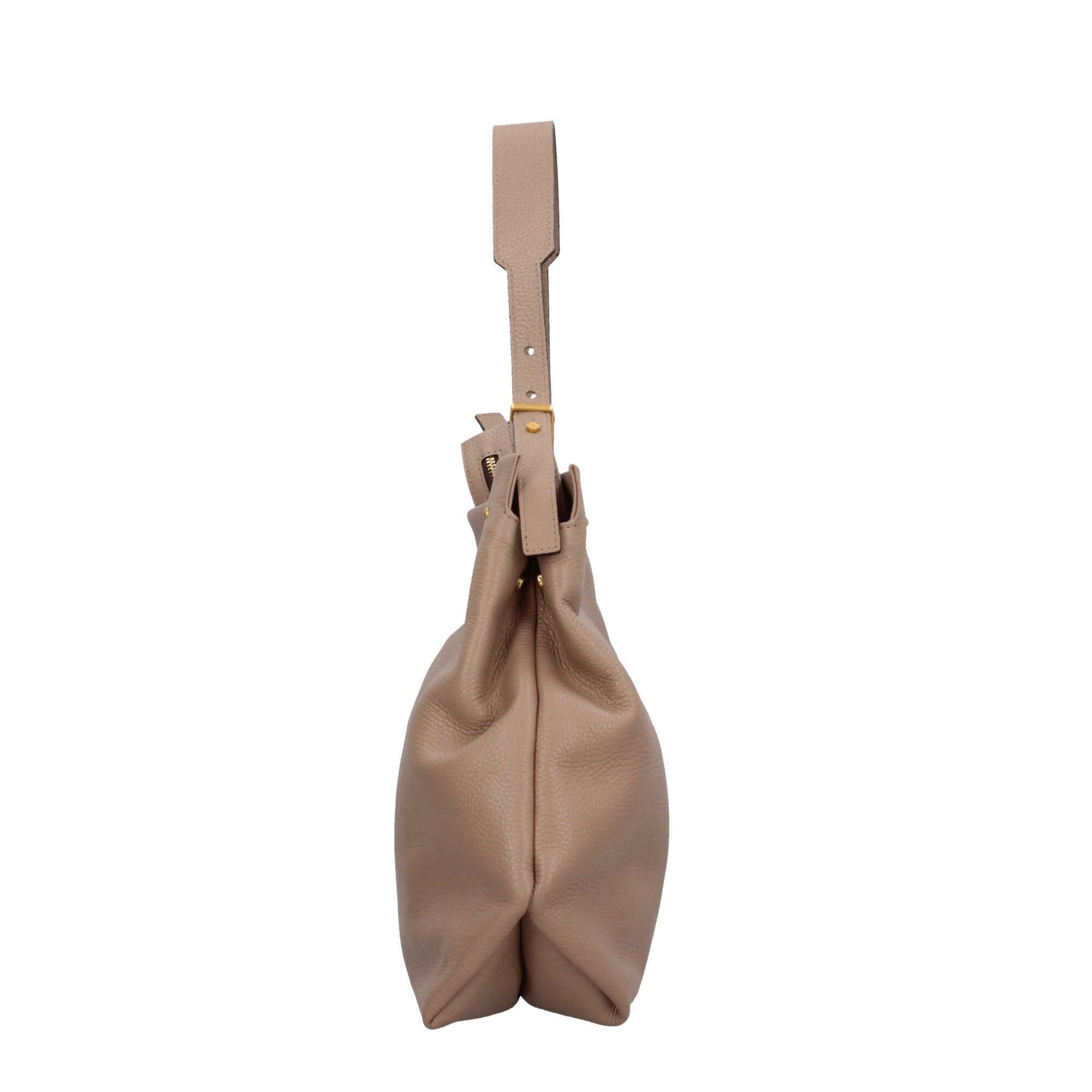 Gianni Chiarini Matilde - Borsa a Spalla in Pelle Martellata con Finiture Dorate
