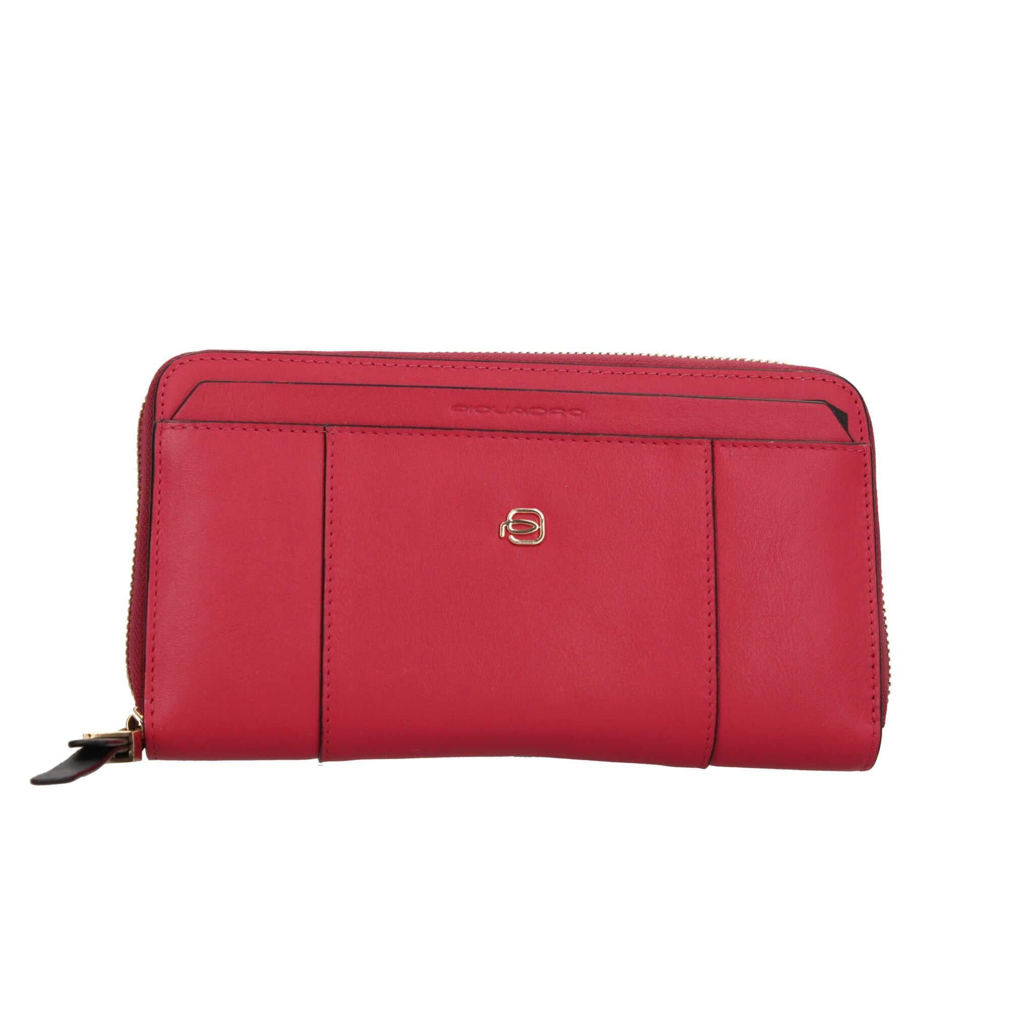 Portafoglio a quattro soffietti con zip Piquadro