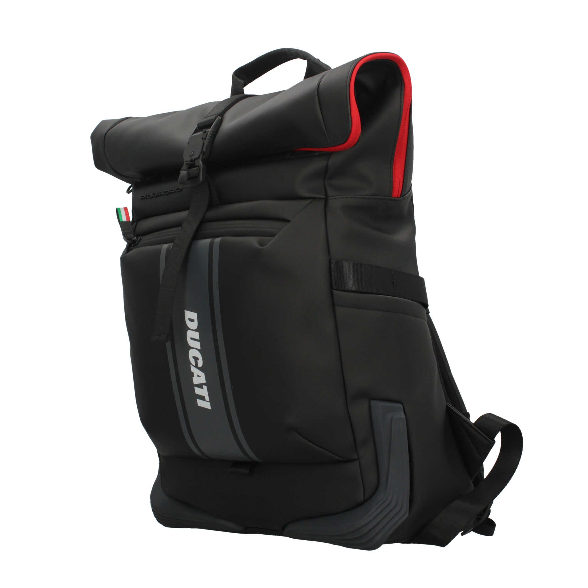 Zaino roll-top Piquadro Ducati in tessuto gommato impermeabile