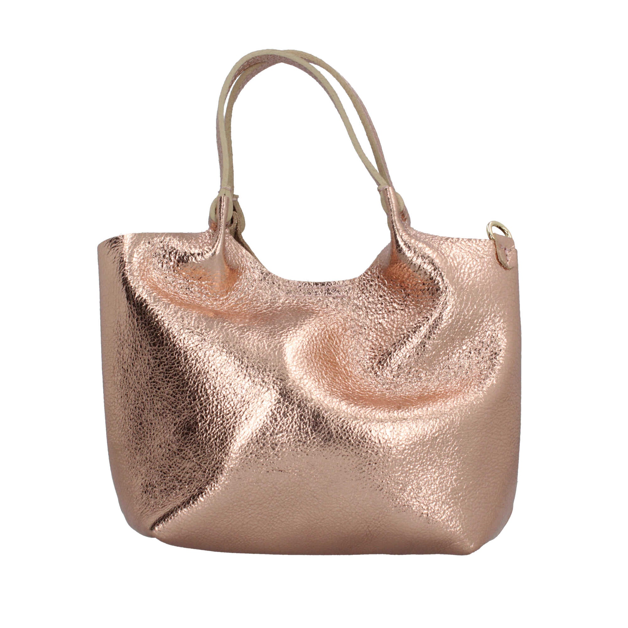 Borsa a mano in pelle martellata Made in Italy dal design versatile