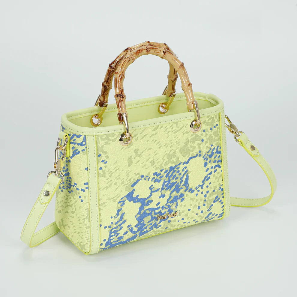 Borsa a mano Mimi Mua con manici effetto bamboo