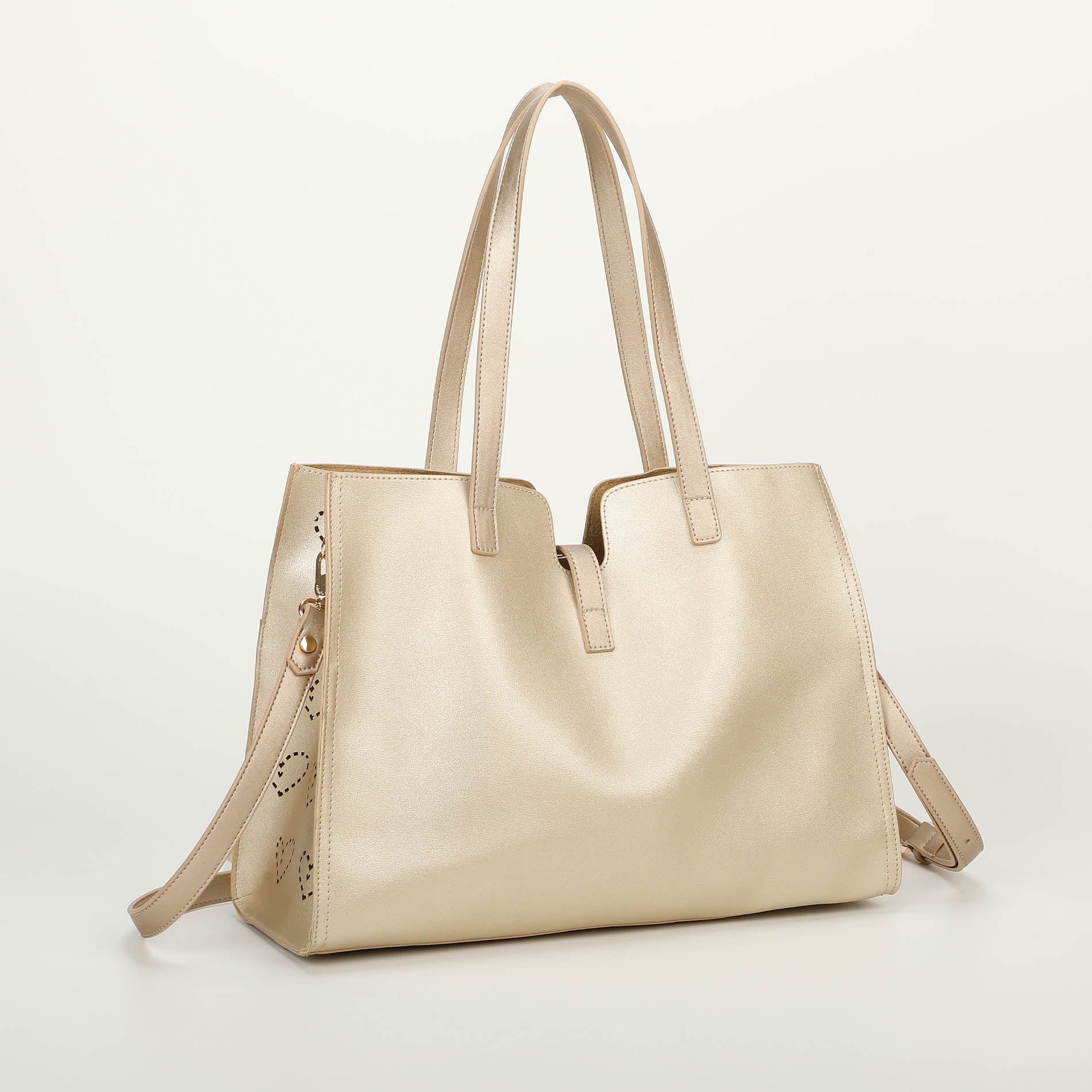 Mimi Mua borsa shopping con cuore traforato
