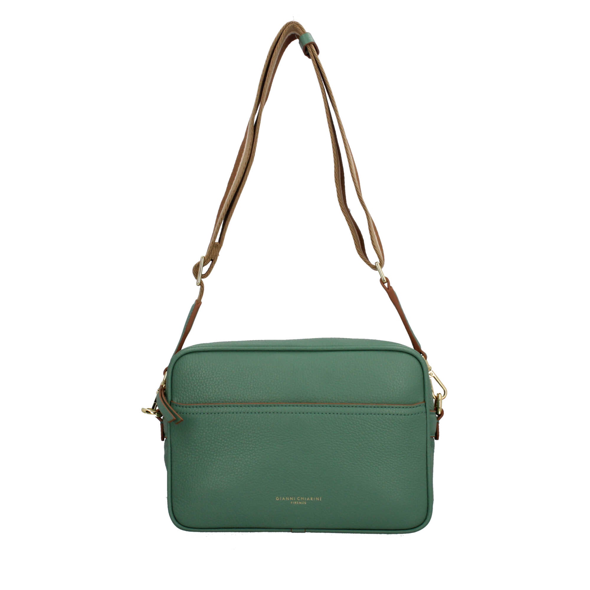 Gianni Chiarini Nina borsa a tracolla in pelle martellata con tasca frontale