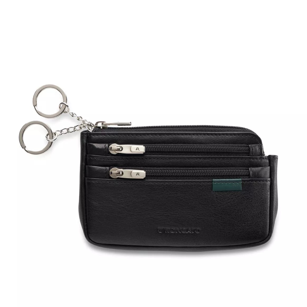 Portachiavi uomo Roncato in pelle con doppia zip