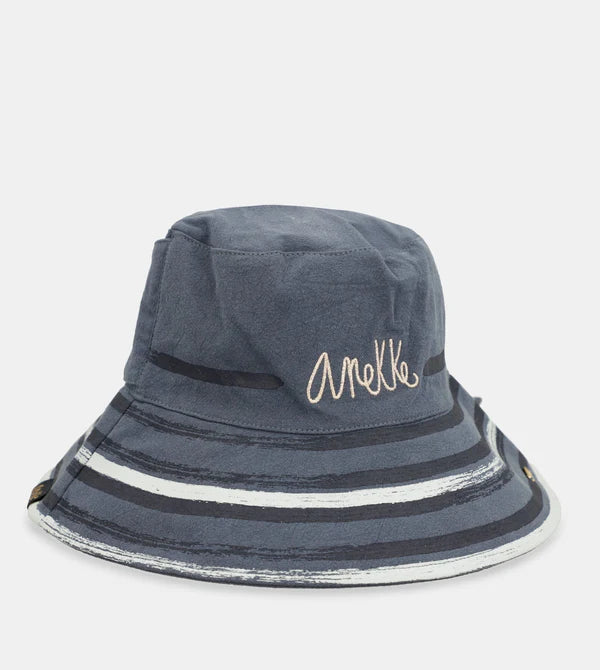 Cappello Bucket Anekke con Tesa Larga e Dettagli Ricamati Blu TU | Giò Fashion