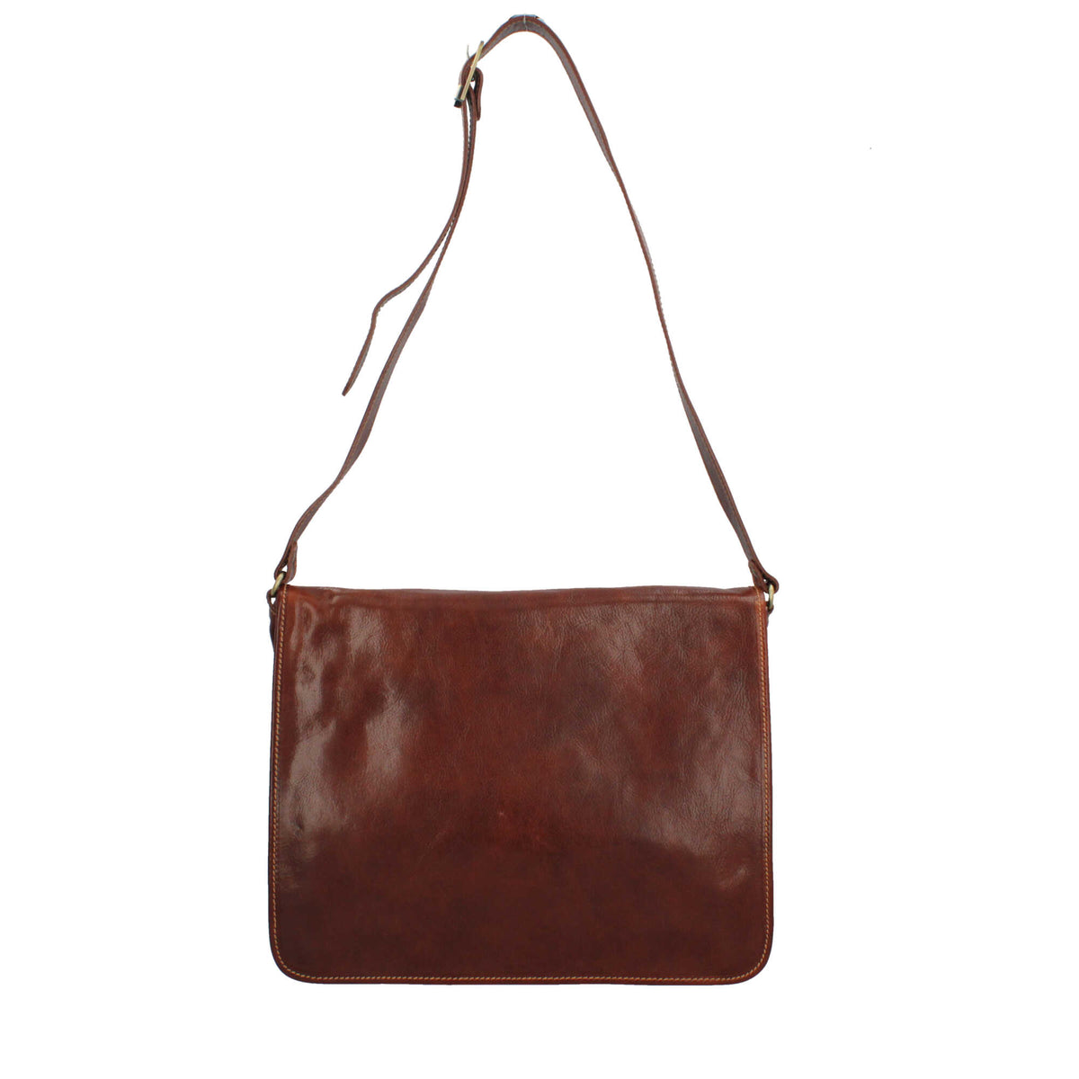 Borsa messenger Il Giglio in cuoio nero con scomparti interni Marrone Taglia Unica | Giò Fashion
