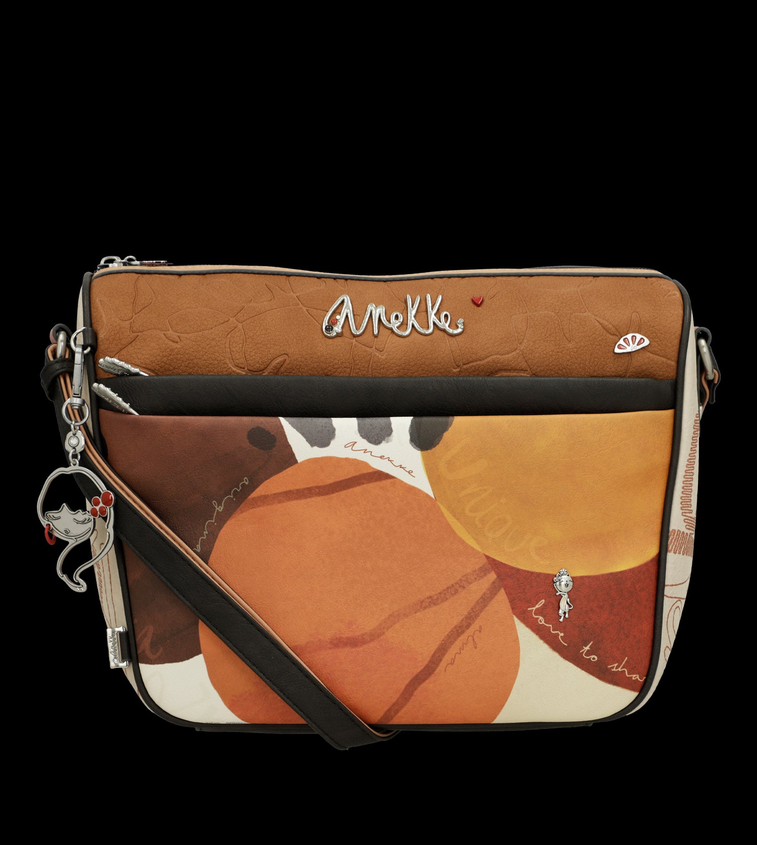 Borsa messenger Anekke con tracolla regolabile e dettagli unici