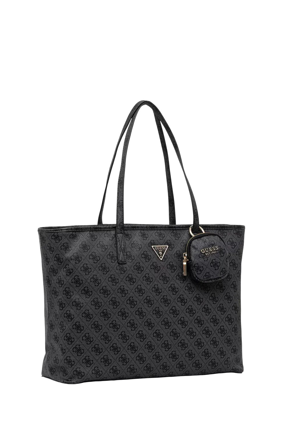 Borsa Tote Guess Monogram in Stile Classico con Charm Rimovibile