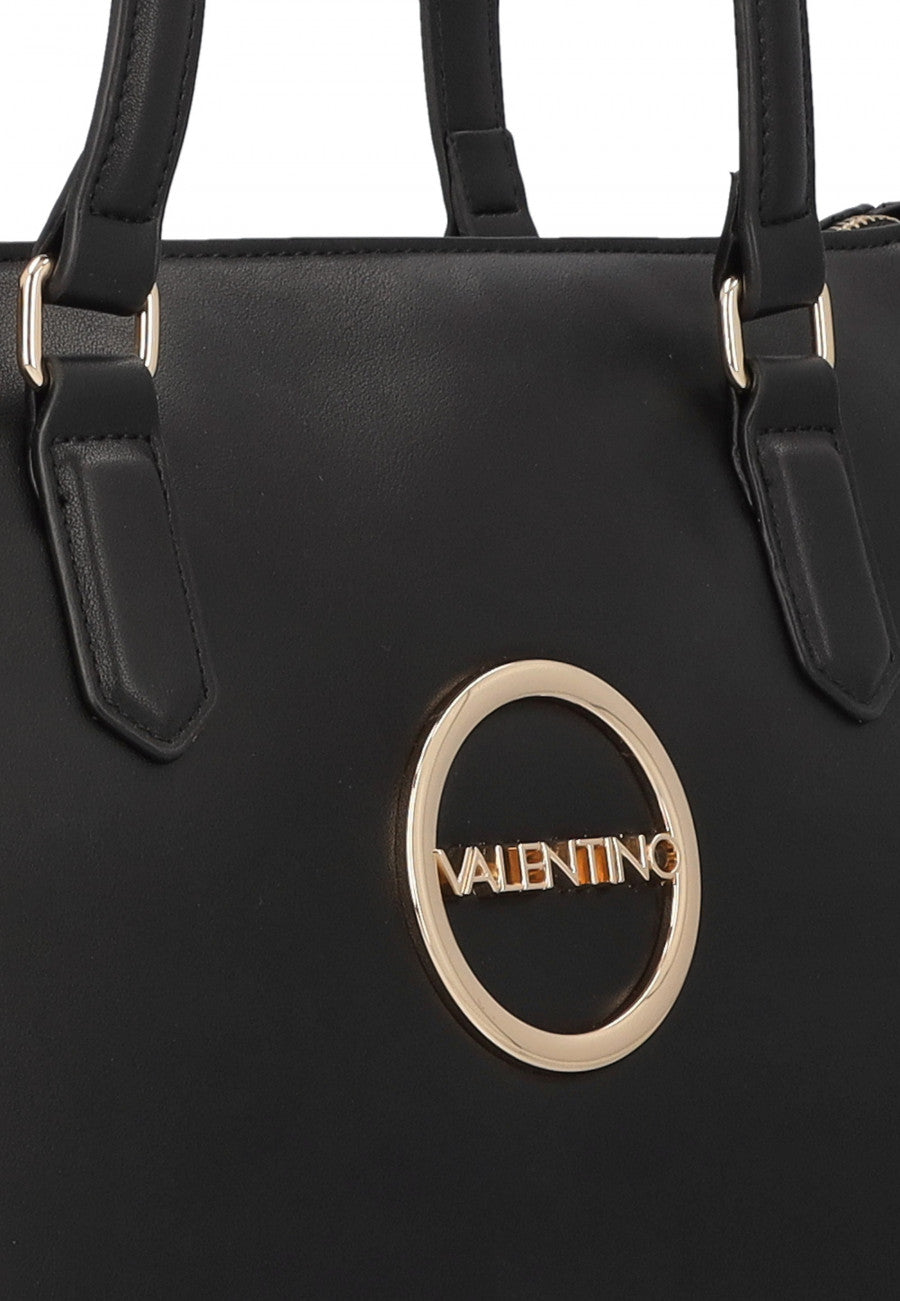 Borsa shopper Valentino con logo rotondo frontale
