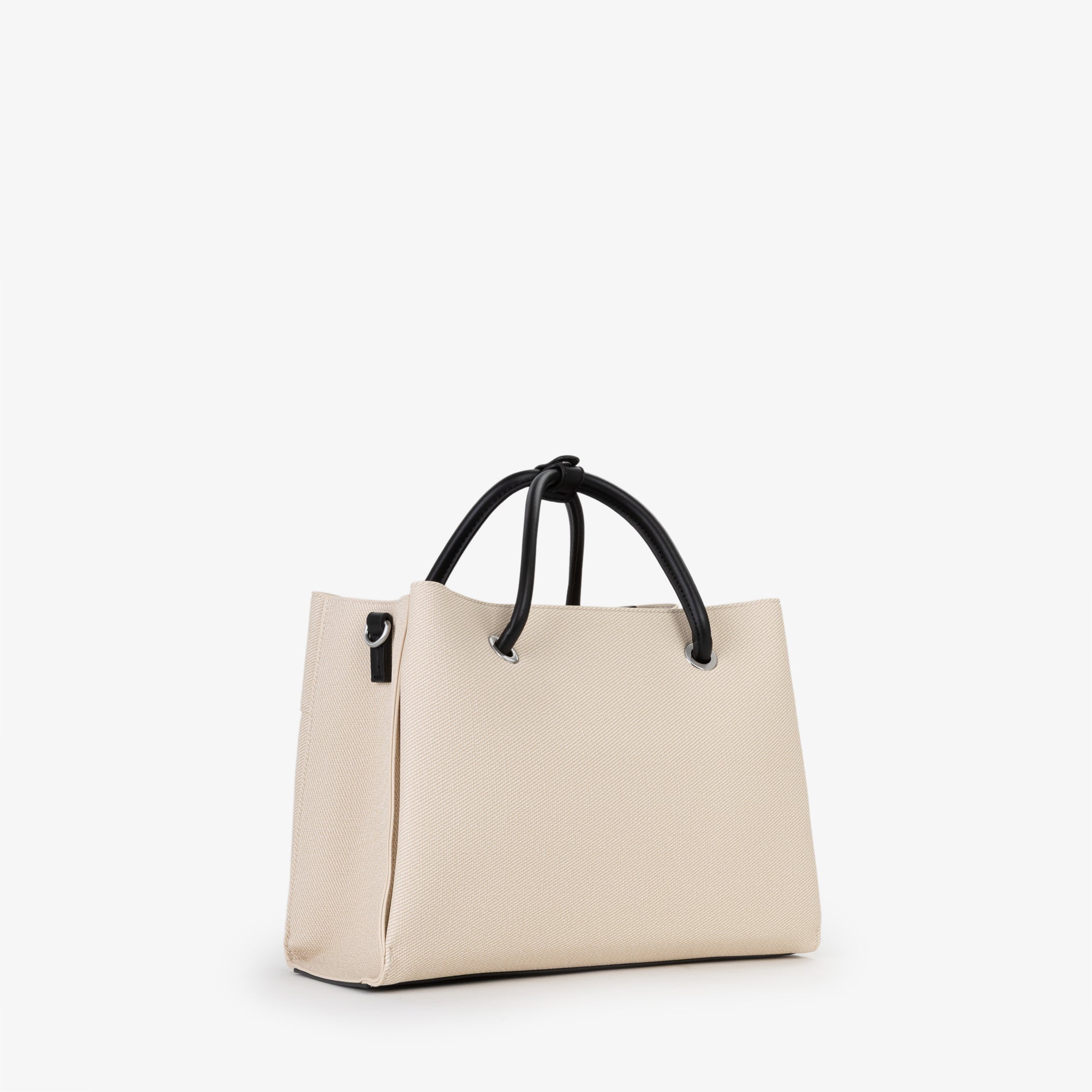 Borsa a mano Mario Valentino in tessuto con manici rigidi e tracolla regolabile Nero TU | Giò Fashion