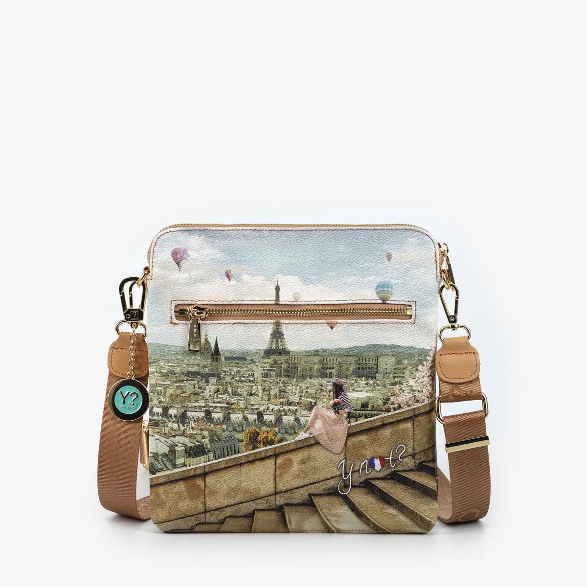 Borsa a tracolla Y not con città mongolfiere TU | Giò Fashion