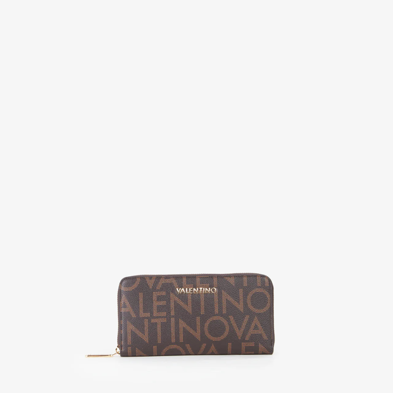 Valentino portafoglio logato con zip around Marrone TU | Giò Fashion