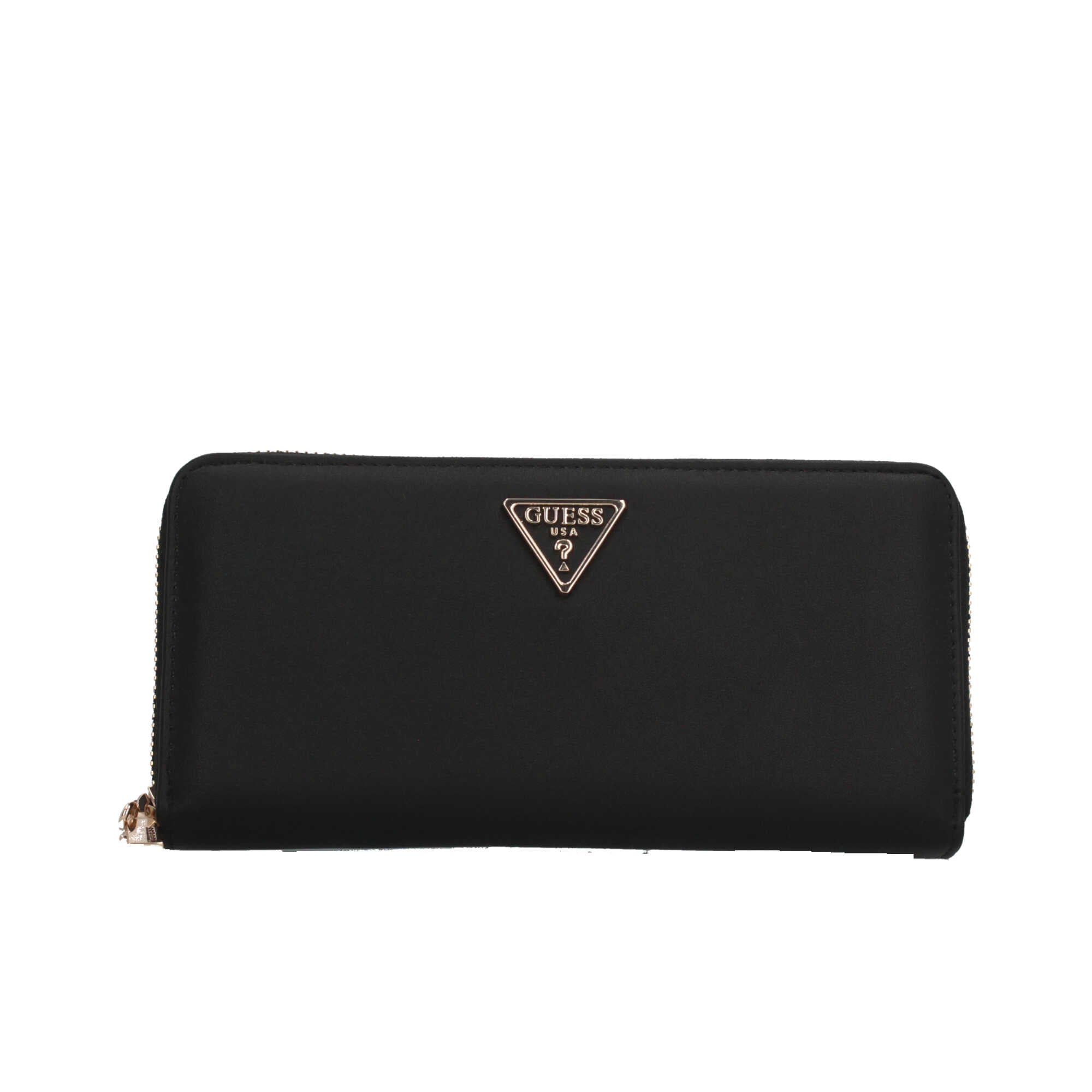 Portafoglio Guess con chiusura zip e logo frontale Nero TU | Giò Fashion