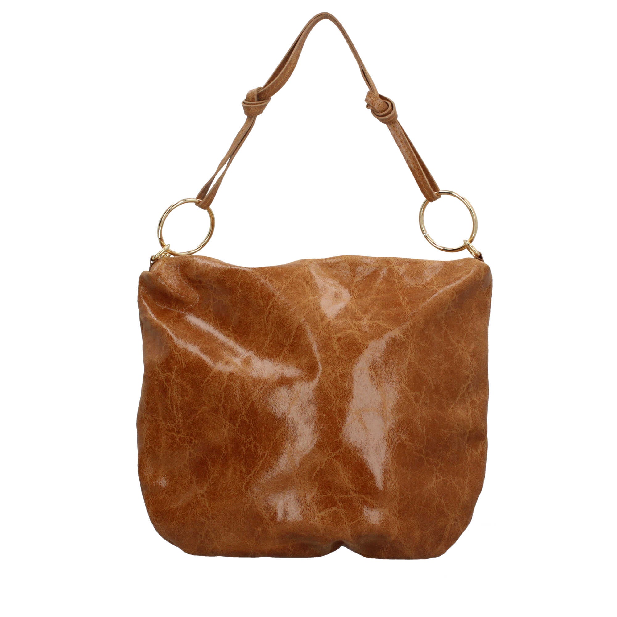 Borsa a spalla in pelle effetto vintage