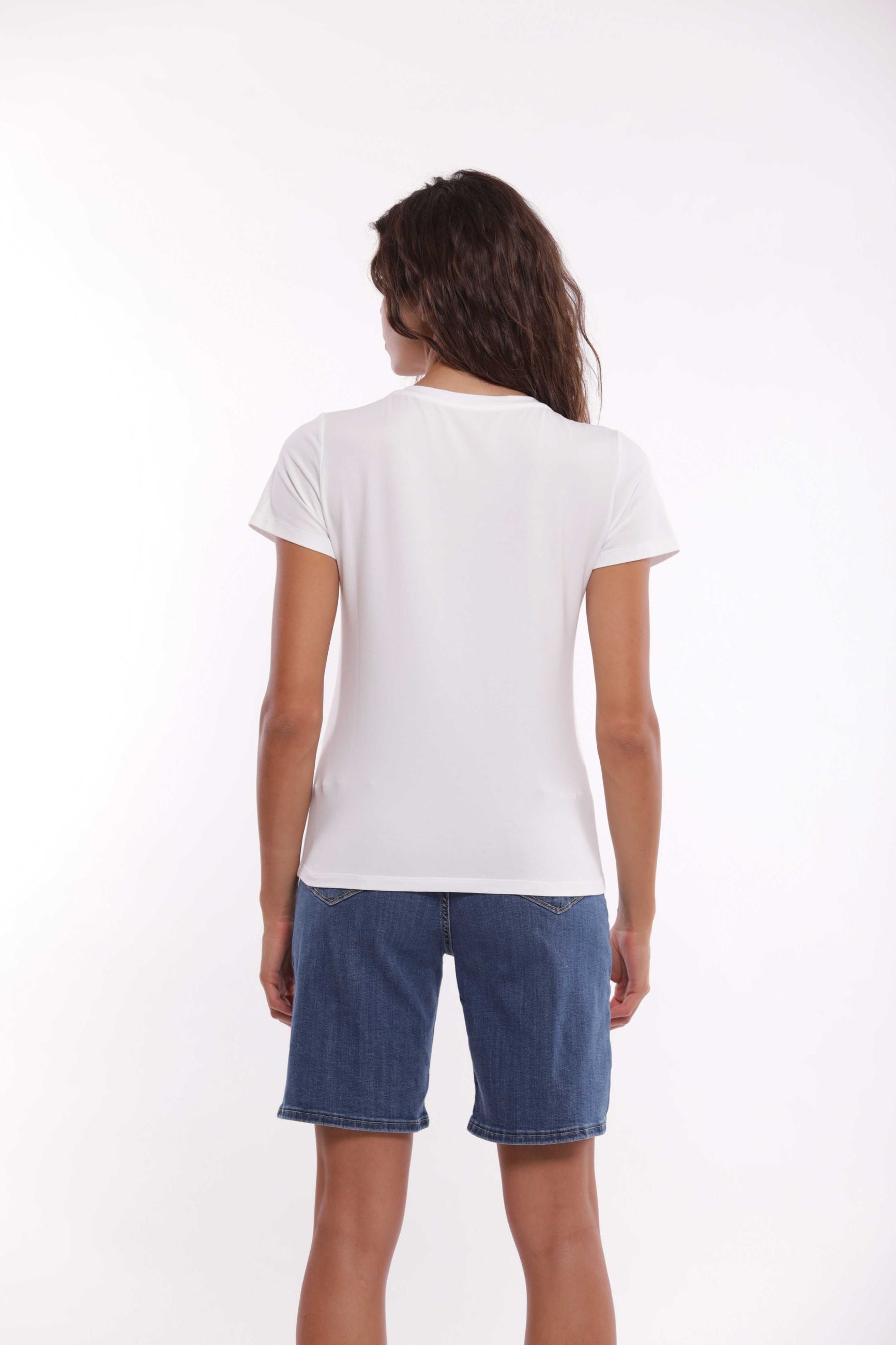 Minimua T-shirt con Ricamo Anguria e Gatto