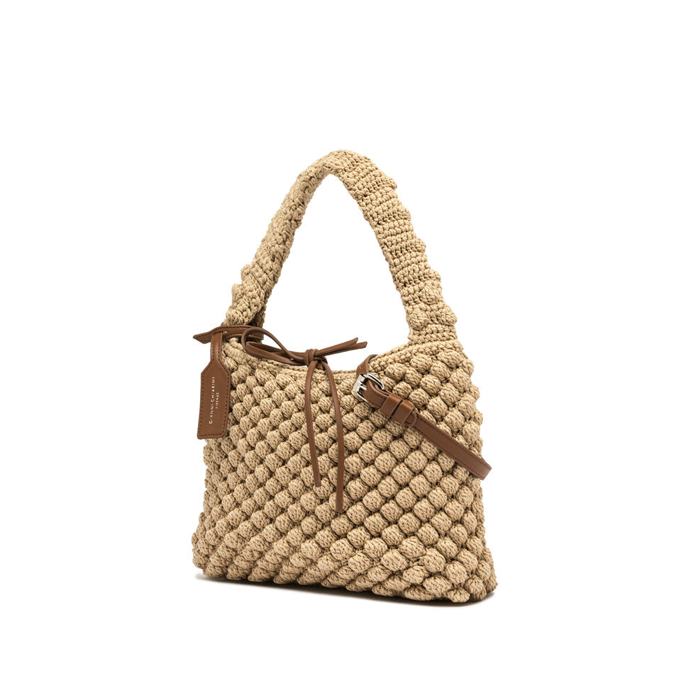 Pouch Gianni Chiarini Bella in tessuto lavorato con tracolla regolabile