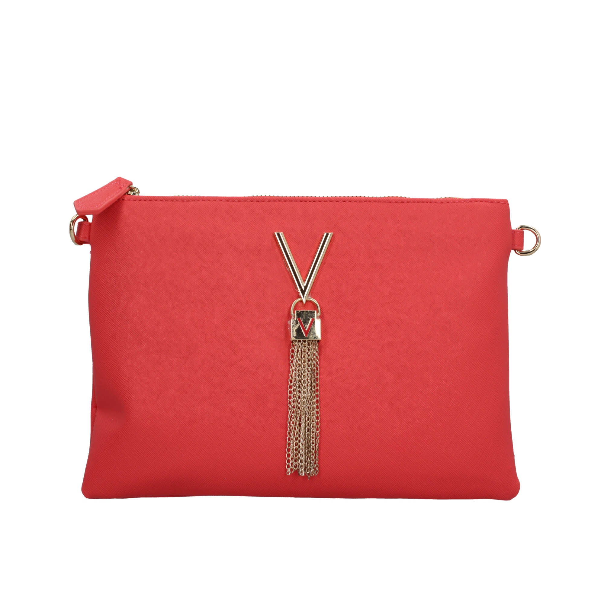 Valentino pochette elegante con tracolla a catena e logo frontale