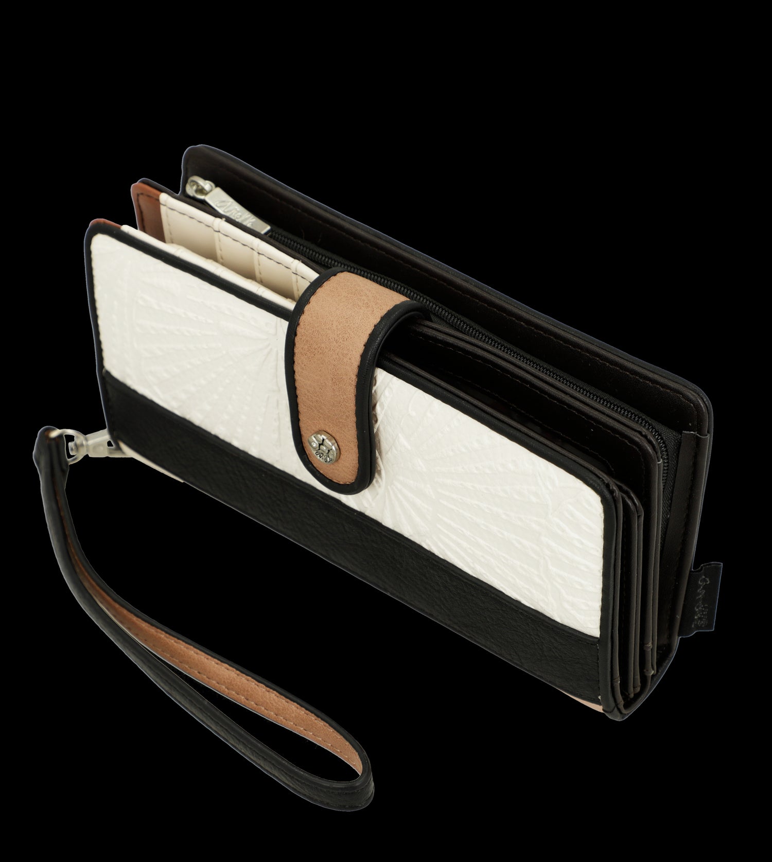 Portafoglio Anekke ampio con chiusura zip e design esclusivo