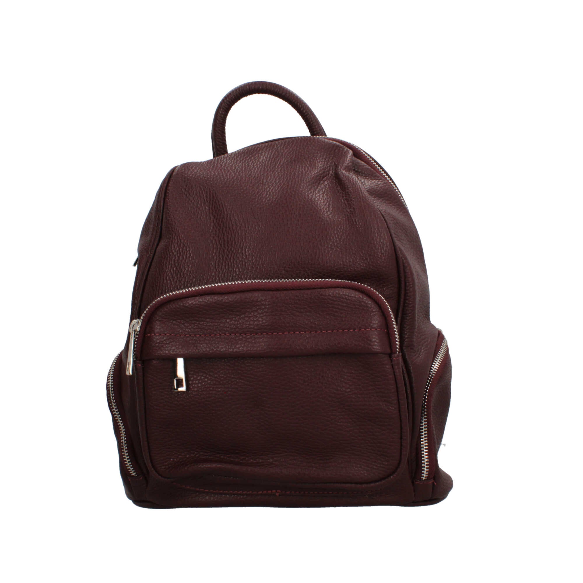 Zaino Made in Italy con tasca frontale e zip laterali