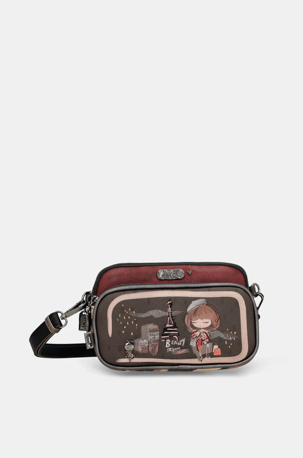 Borsa a tracolla Anekke Paris con tasca frontale Grigio TU | Giò Fashion