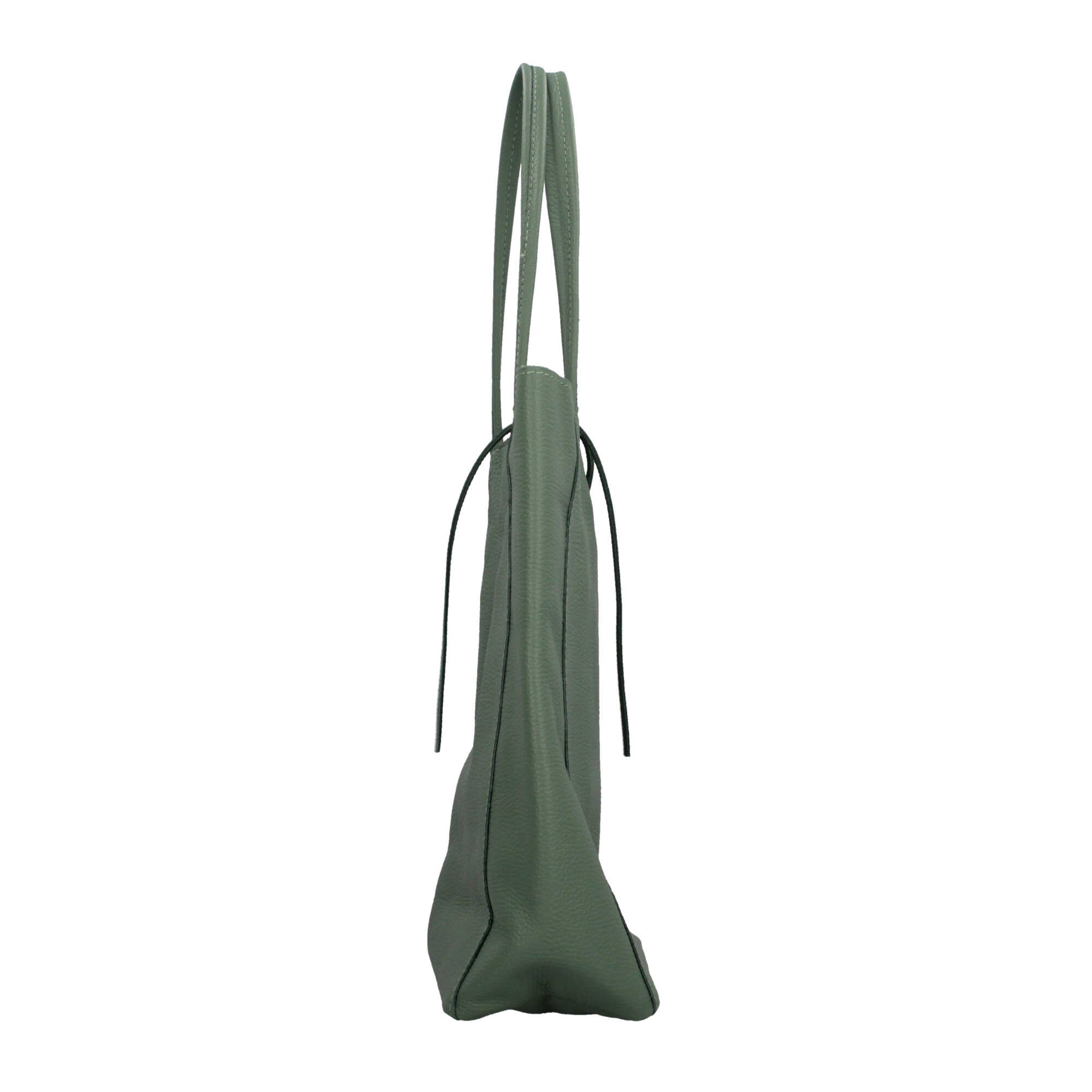 Shopper in pelle martellata Made in Italy dal design essenziale