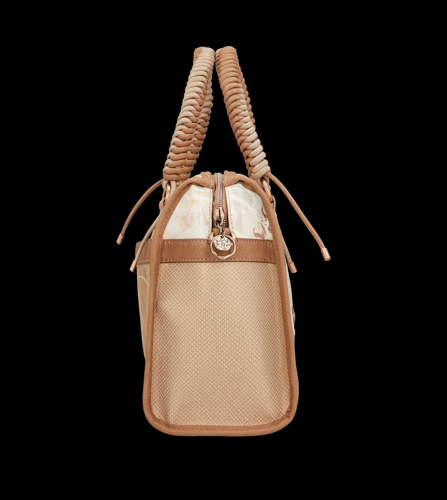 Borsa Anekke con manici intrecciati e design romantico