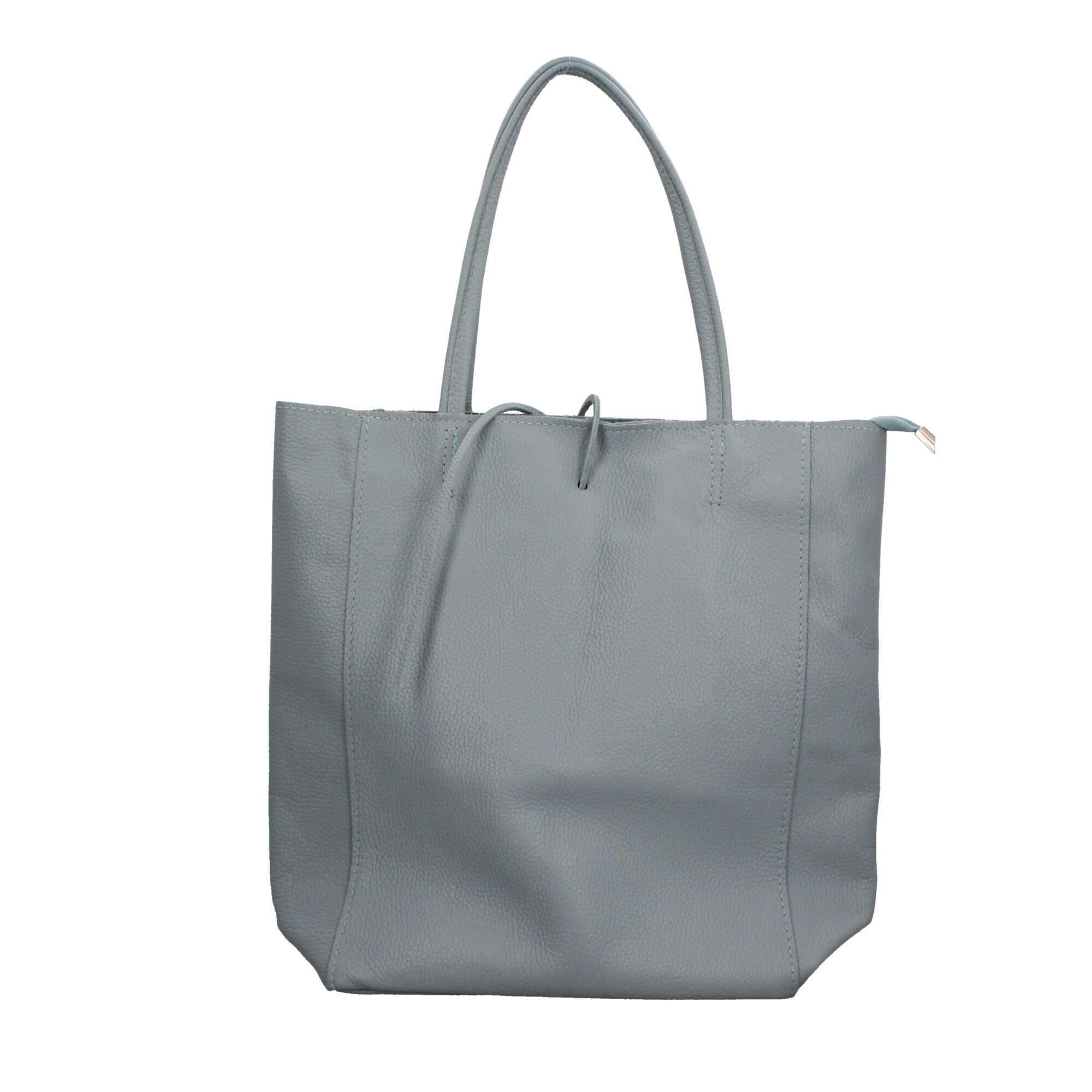 Shopper in pelle martellata Made in Italy dal design essenziale