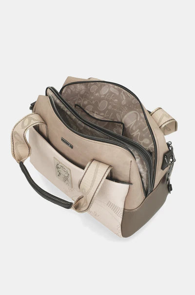 Borsa a Mano Anekke Donna con Tracolla Regolabile e Doppi Manici Beige TU | Giò Fashion